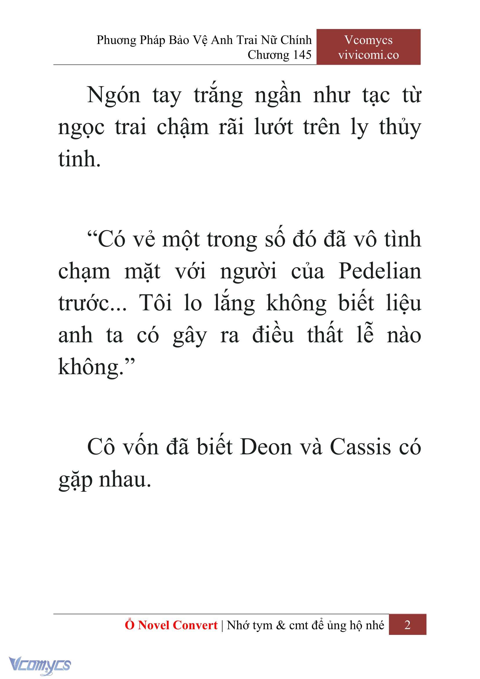 [Novel] Phương Pháp Bảo Vệ Anh Trai Nữ Chính Chap 145 - Trang 2