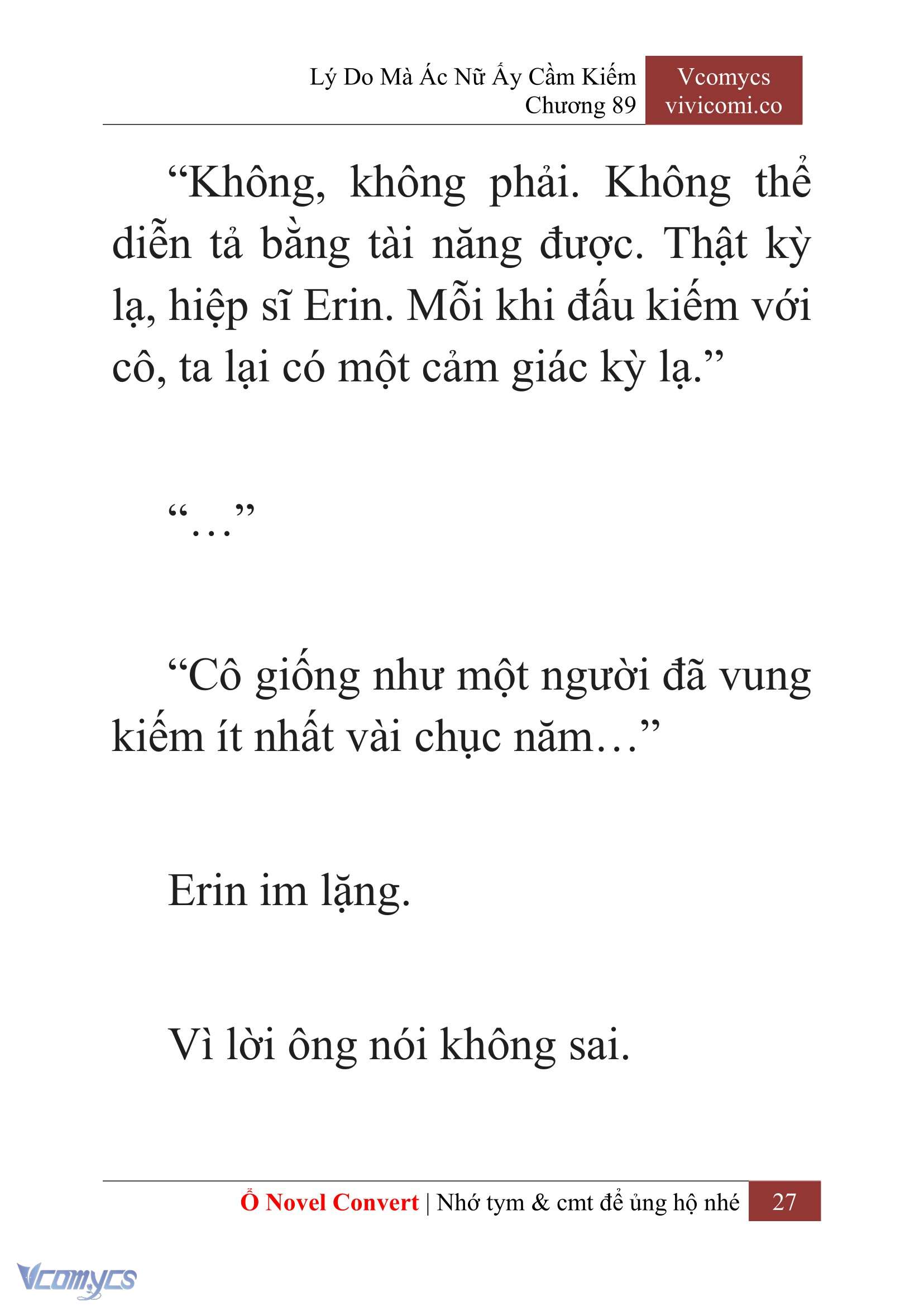 [Novel] Lý Do Mà Ác Nữ Ấy Cầm Kiếm Chap 89 - Trang 2