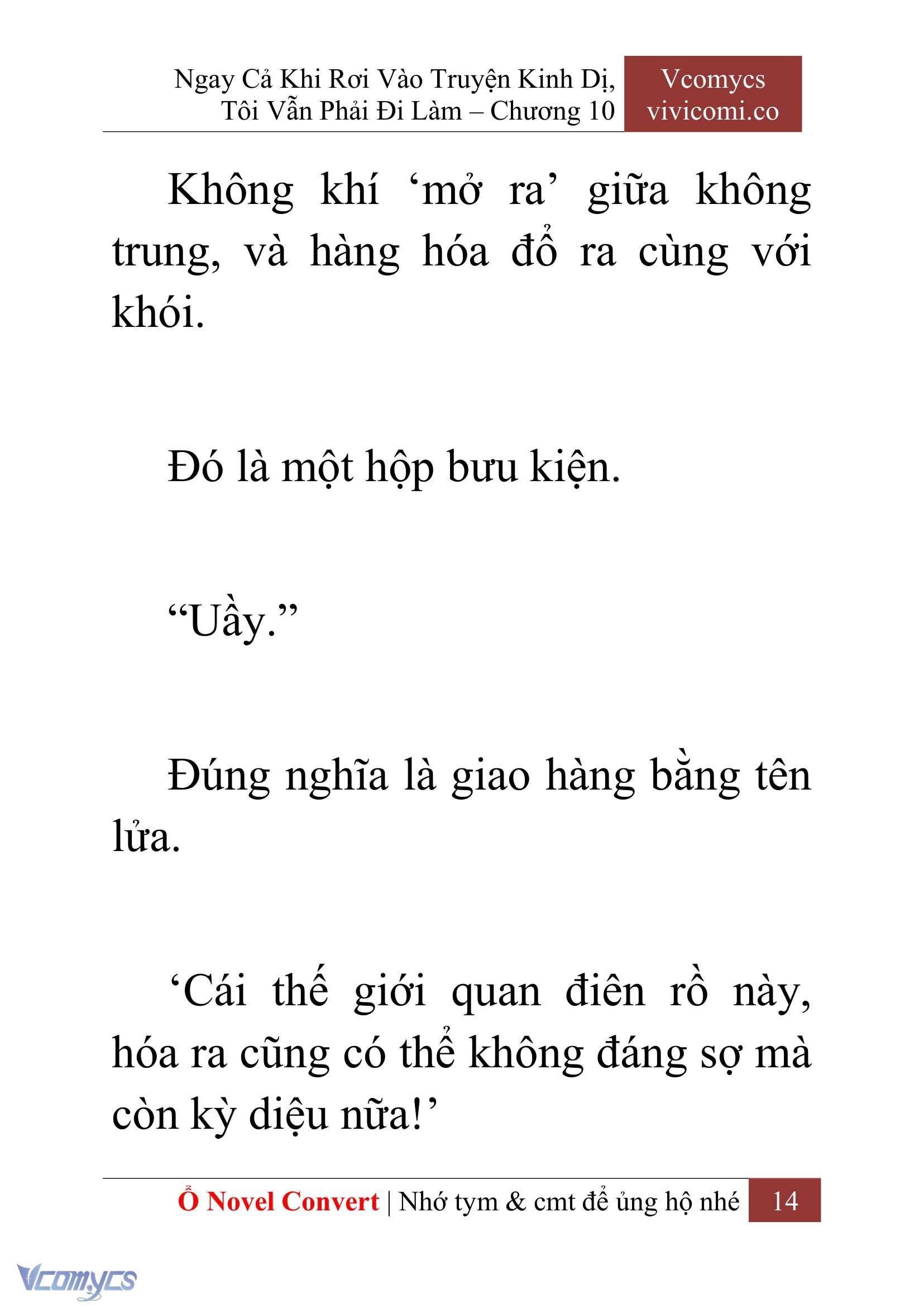 [Novel] Ngay Cả Khi Rơi Vào Truyện Kinh Dị, Tôi Vẫn Phải Đi Làm Chap 10 - Next 