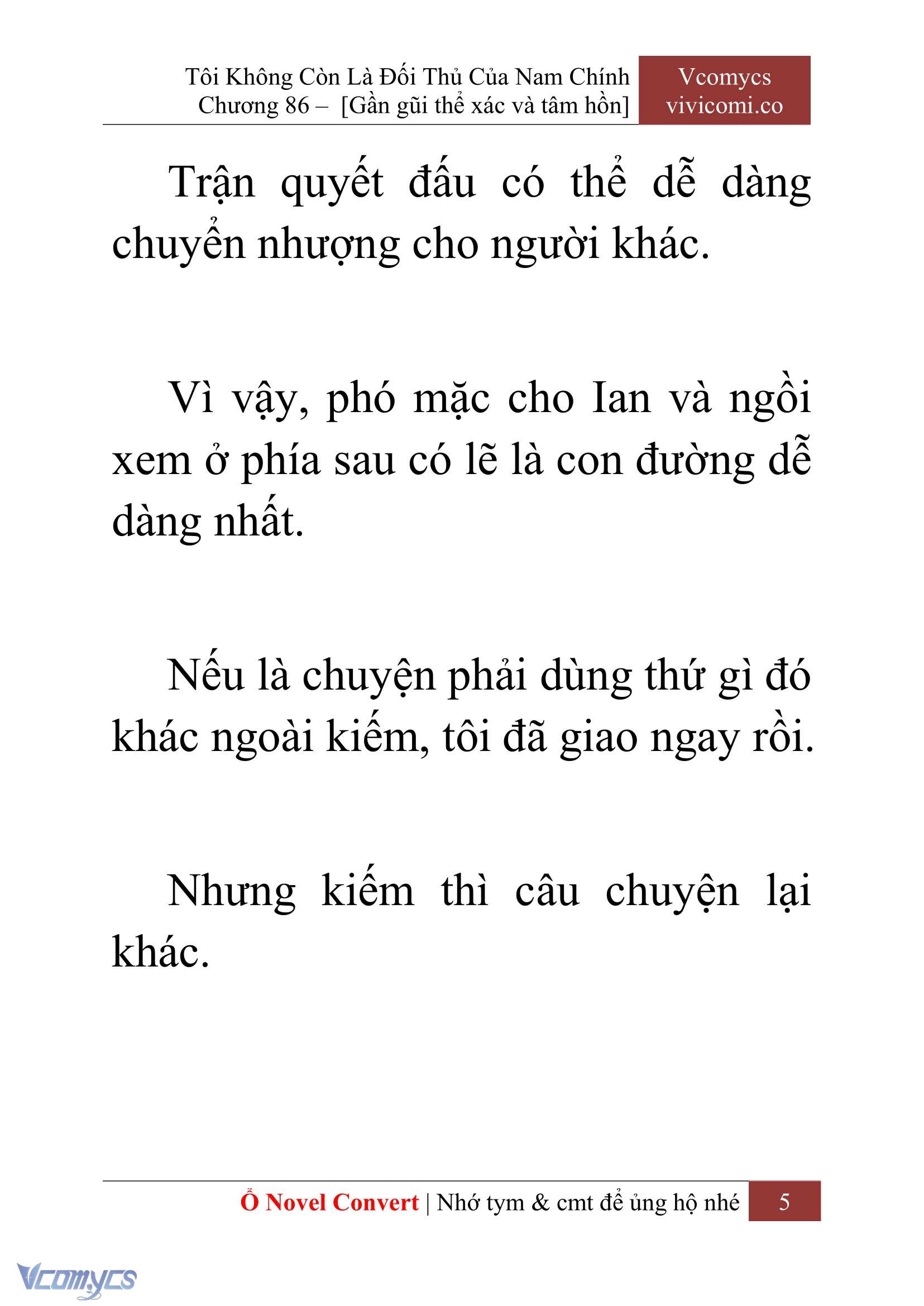 [Novel] Tôi Không Còn Là Đối Thủ Của Nam Chính Chap 86 - Trang 2