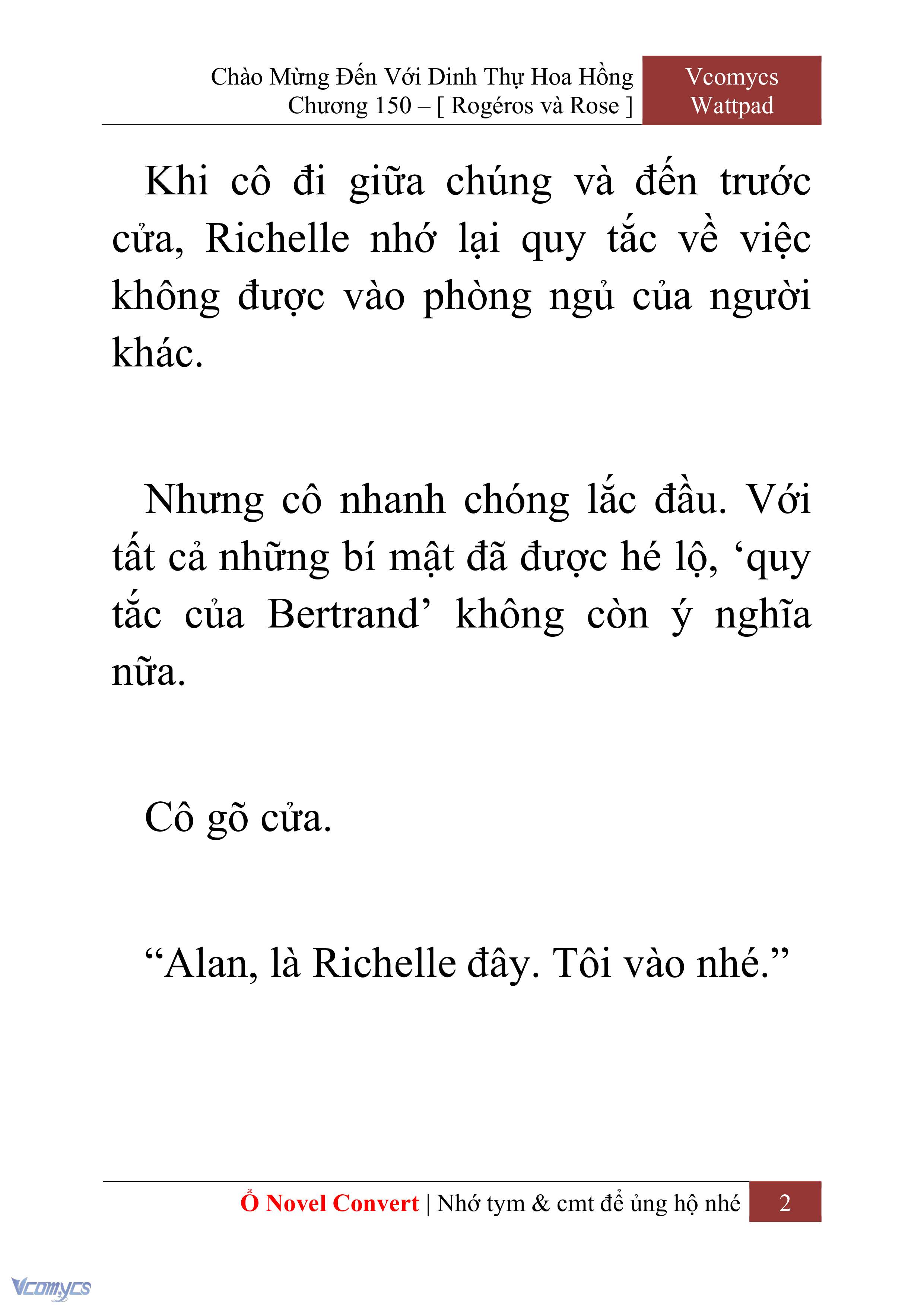 [Novel] Chào Mừng Đến Với Dinh Thự Hoa Hồng Chap 150 - Trang 2
