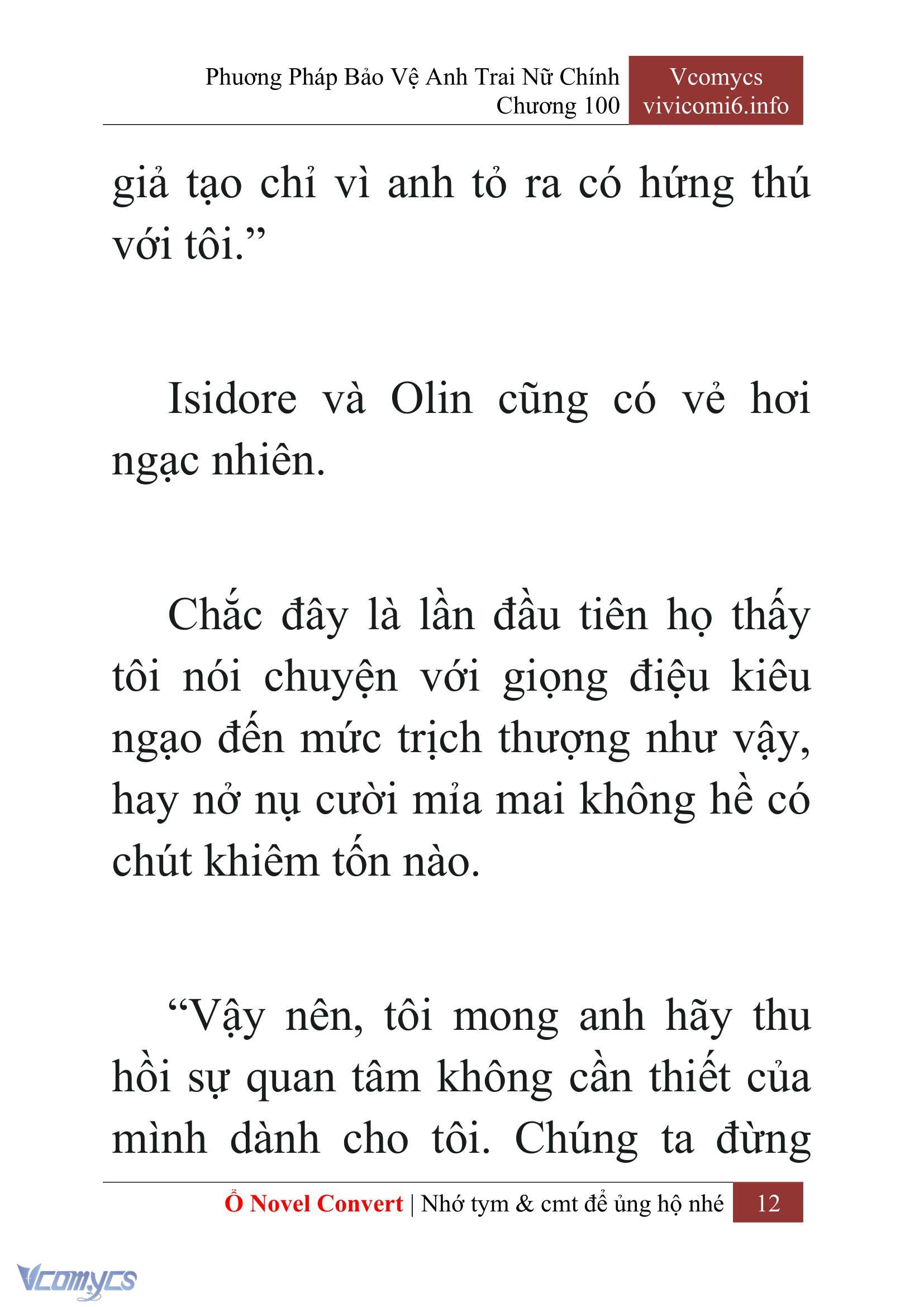 [Novel] Phương Pháp Bảo Vệ Anh Trai Nữ Chính Chap 100 - Trang 2