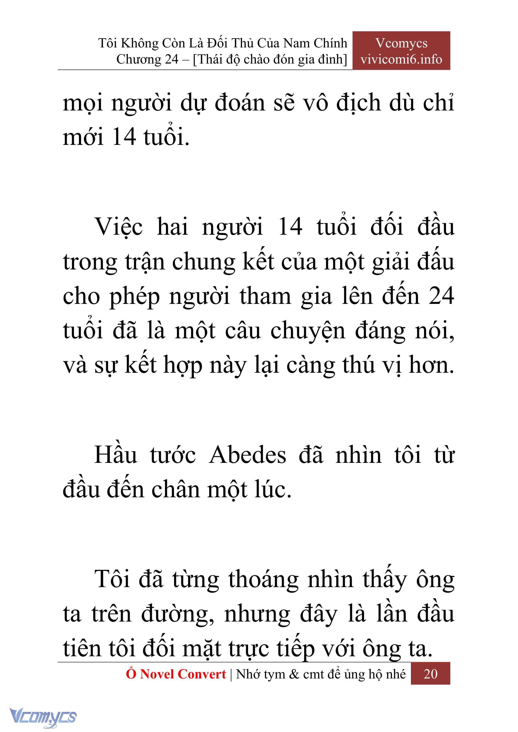 [Novel] Tôi Không Còn Là Đối Thủ Của Nam Chính Chap 24 - Trang 2