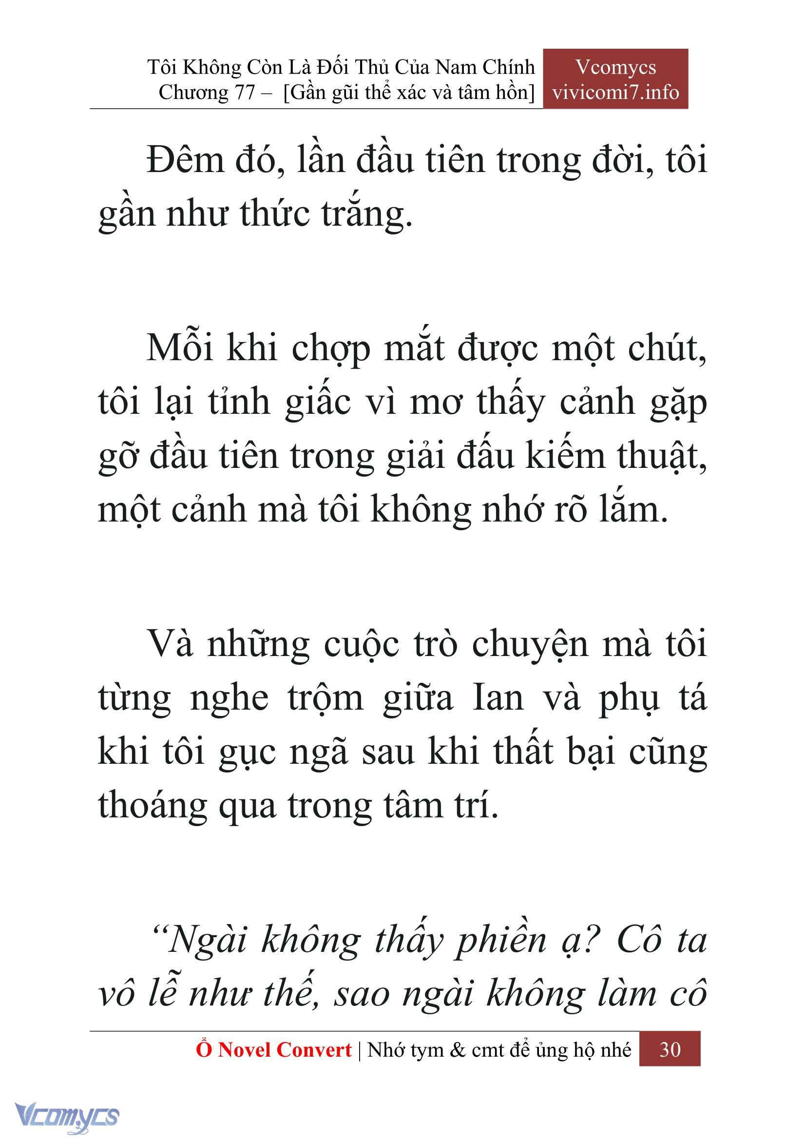 [Novel] Tôi Không Còn Là Đối Thủ Của Nam Chính Chap 77 - Next 