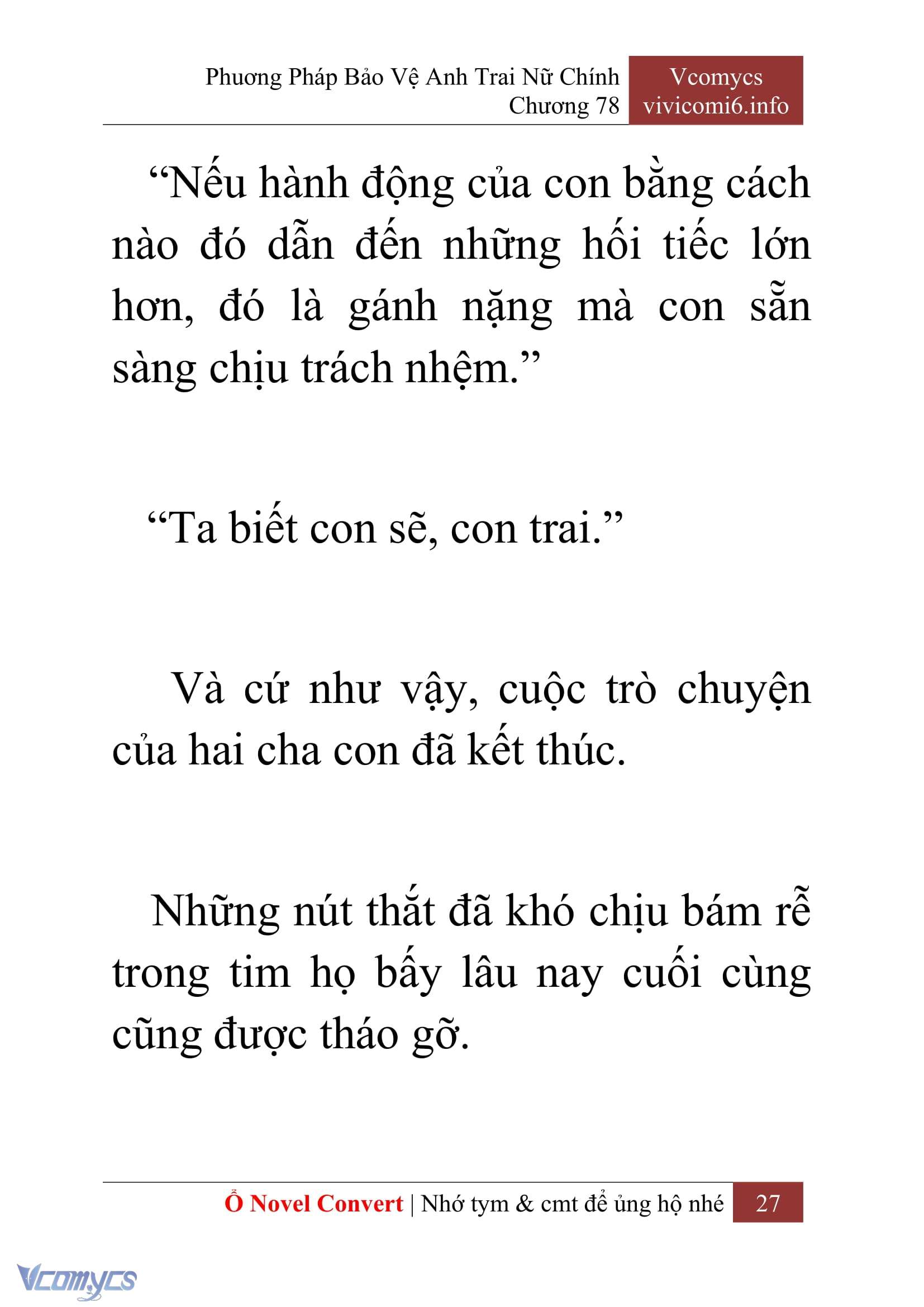 [Novel] Phương Pháp Bảo Vệ Anh Trai Nữ Chính Chap 78 - Trang 2