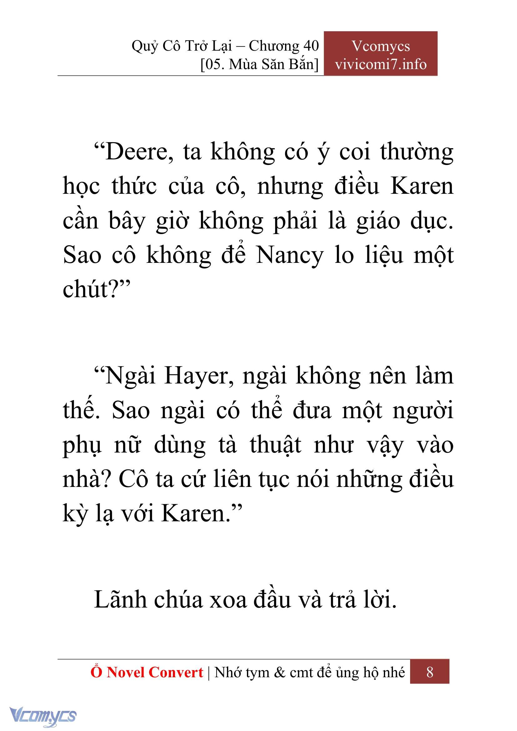 [Novel] Quý Cô Trở Lại Chap 40 - Trang 2