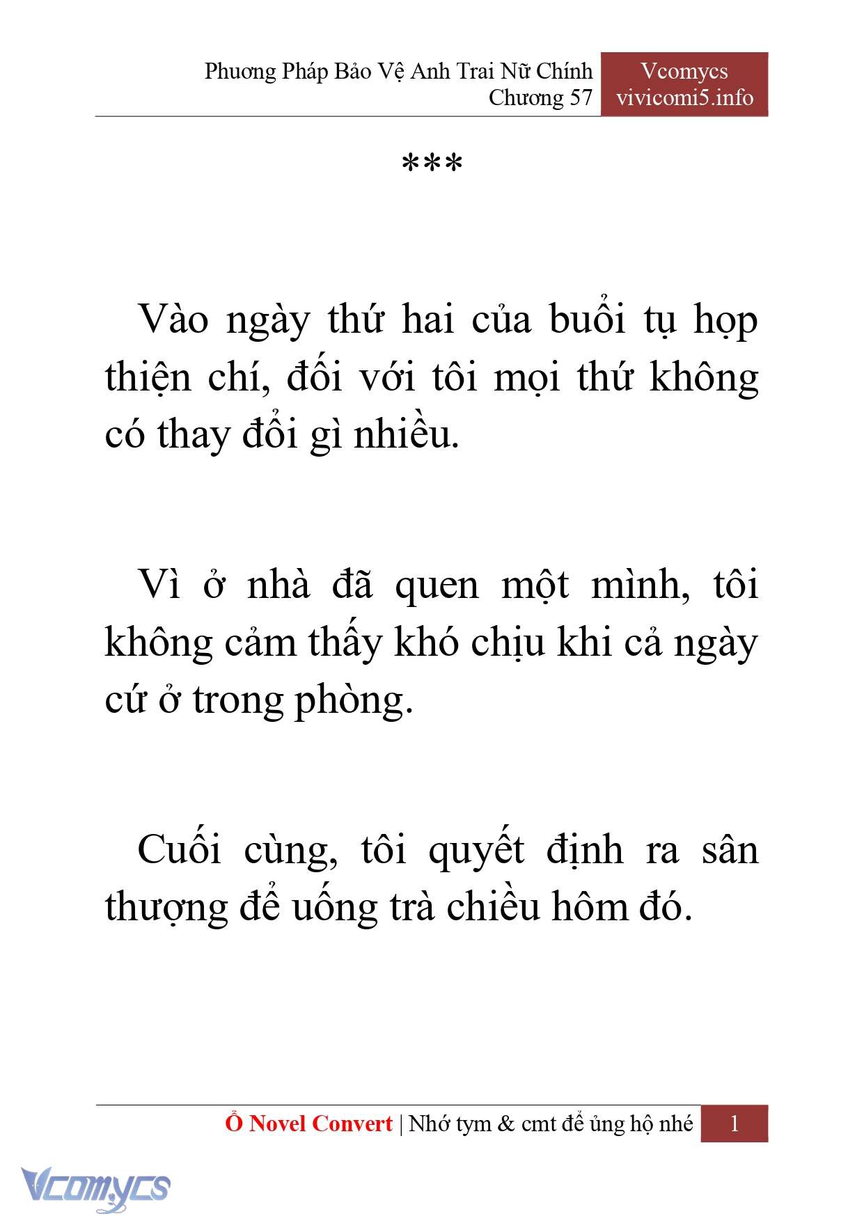 [Novel] Phương Pháp Bảo Vệ Anh Trai Nữ Chính Chap 57 - Next Chap 58