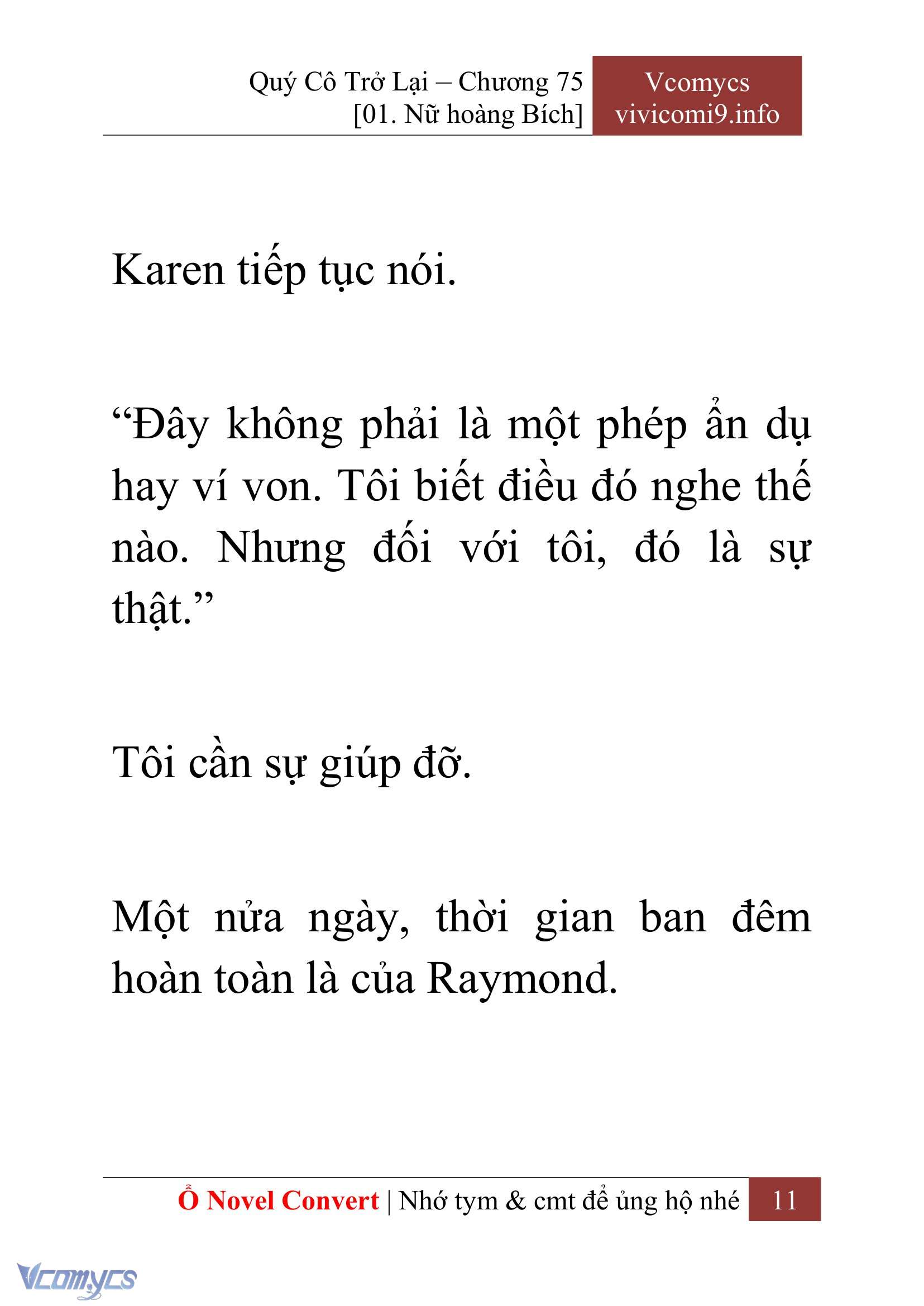 [Novel] Quý Cô Trở Lại Chap 75 - Trang 2