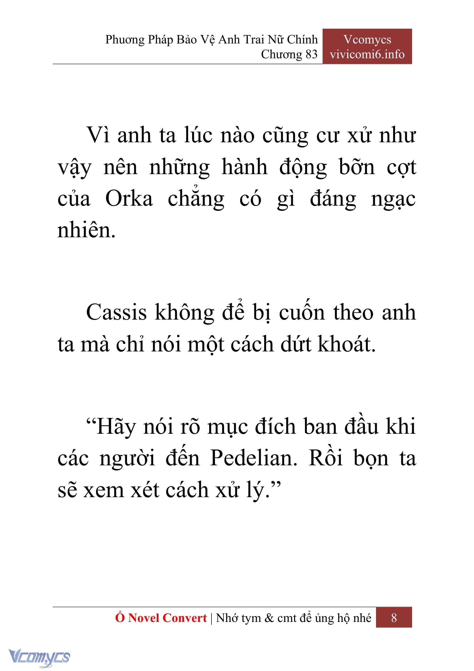 [Novel] Phương Pháp Bảo Vệ Anh Trai Nữ Chính Chap 83 - Trang 2