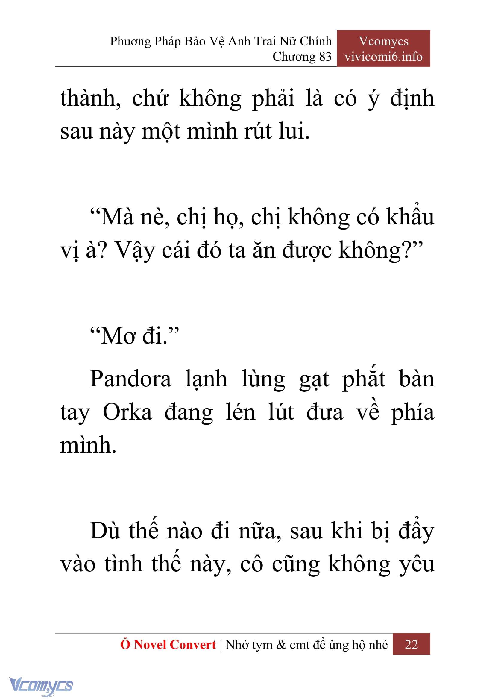 [Novel] Phương Pháp Bảo Vệ Anh Trai Nữ Chính Chap 83 - Trang 2