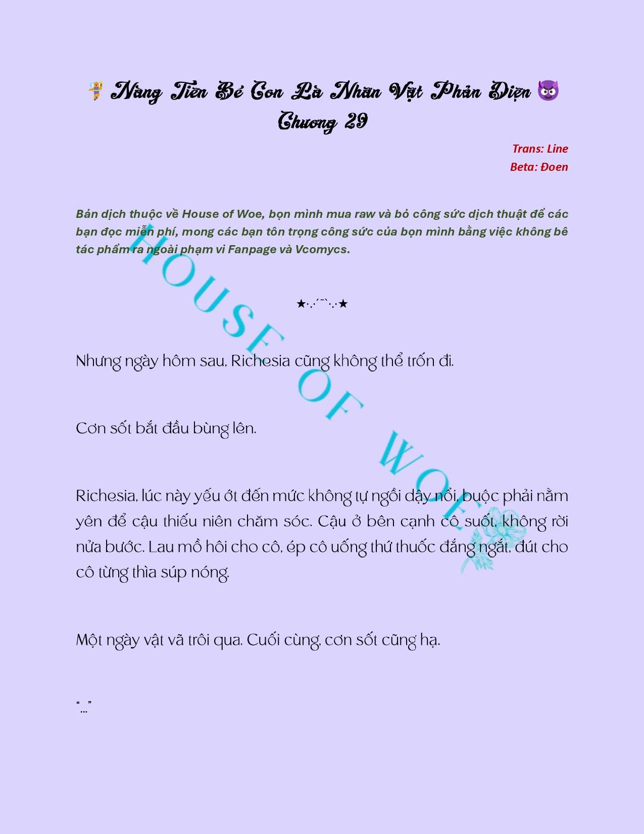 [NOVEL] NÀNG TIÊN BÉ CON LÀ NHÂN VẬT PHẢN DIỆN Chap 29 - Next Chap 30