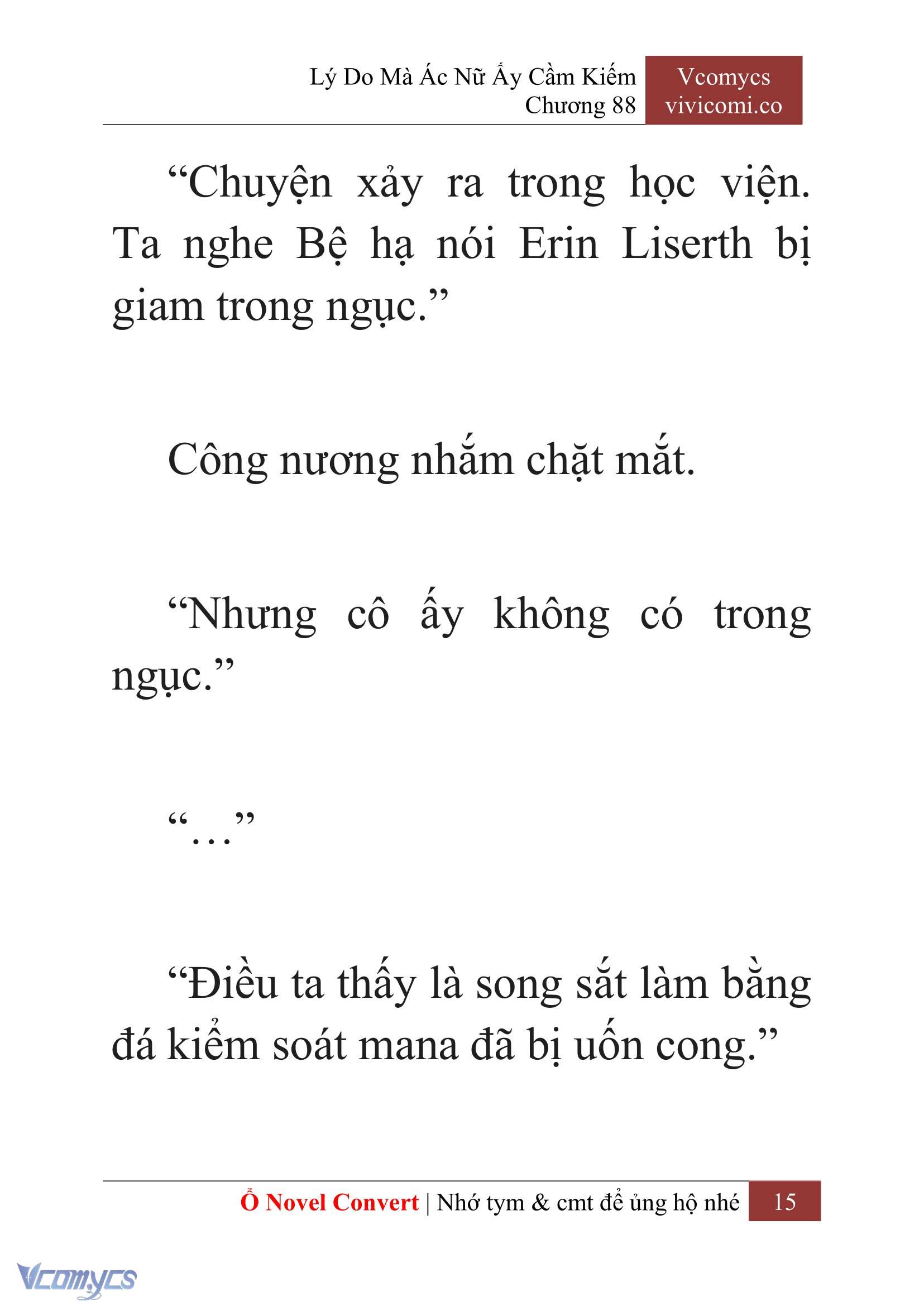[Novel] Lý Do Mà Ác Nữ Ấy Cầm Kiếm Chap 88 - Trang 2