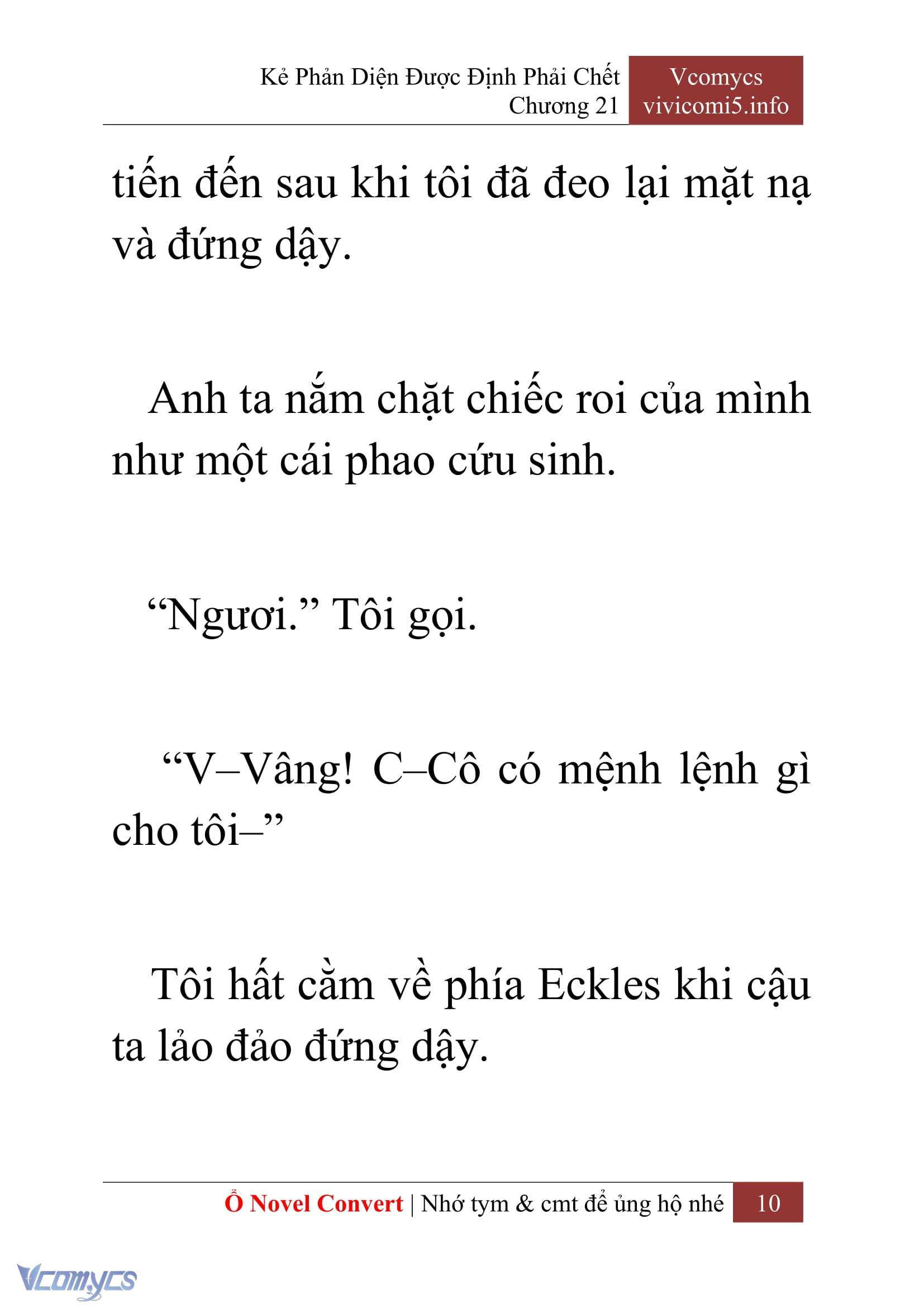 [Novel] Kẻ Phản Diện Được Định Phải Chết Chap 21 - Trang 2