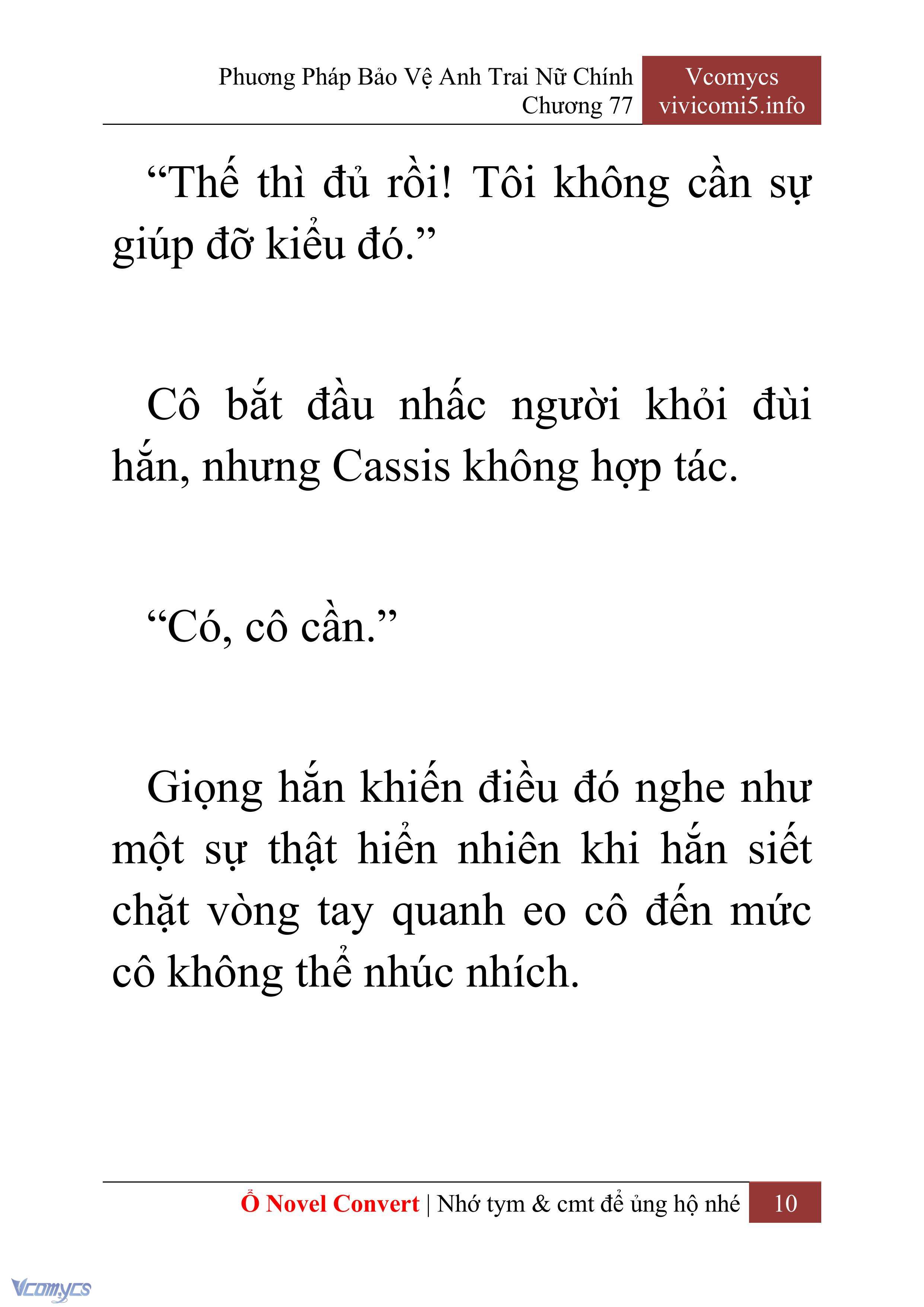 [Novel] Phương Pháp Bảo Vệ Anh Trai Nữ Chính Chap 77 - Trang 2
