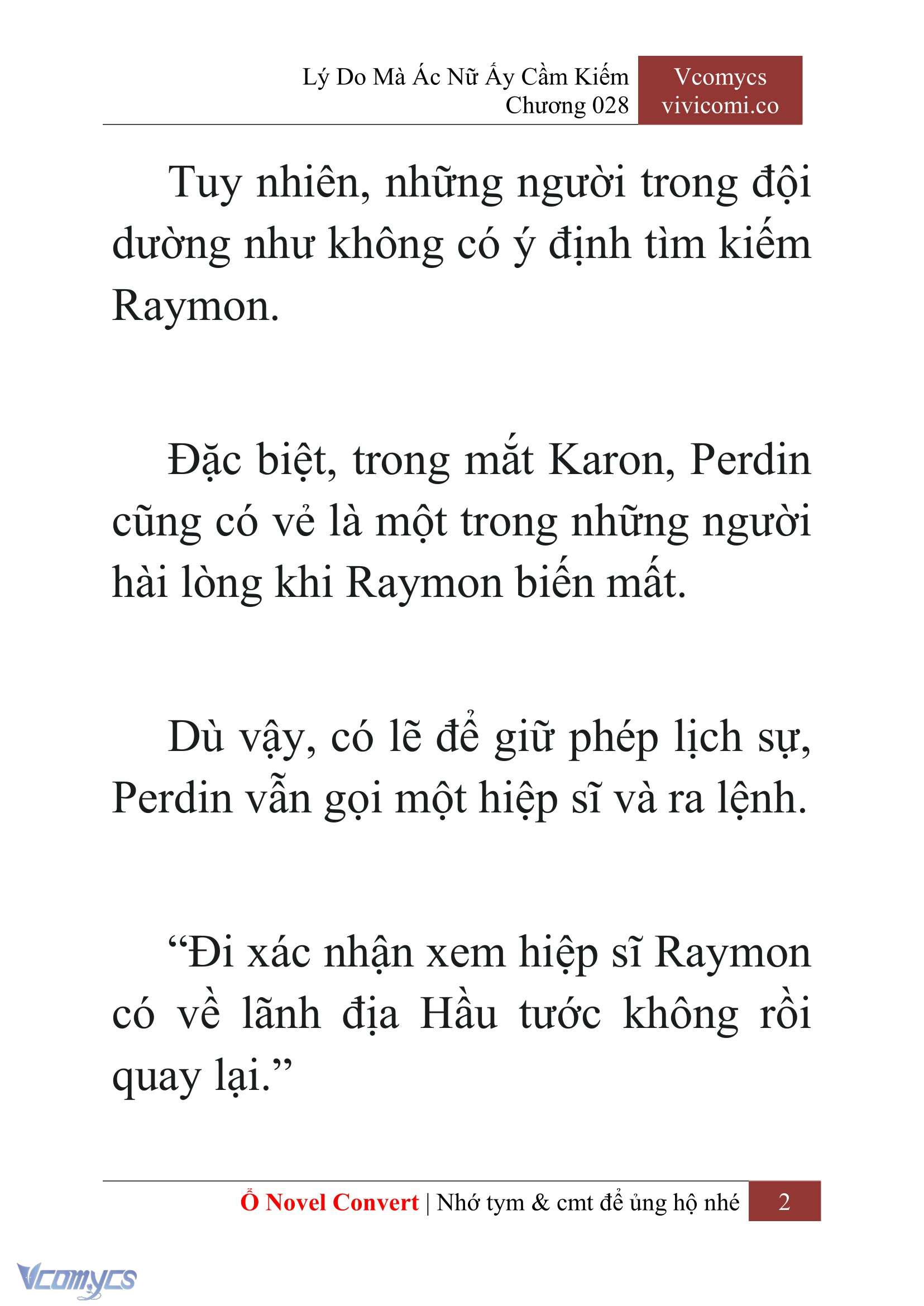 [Novel] Lý Do Mà Ác Nữ Ấy Cầm Kiếm Chap 28 - Trang 2