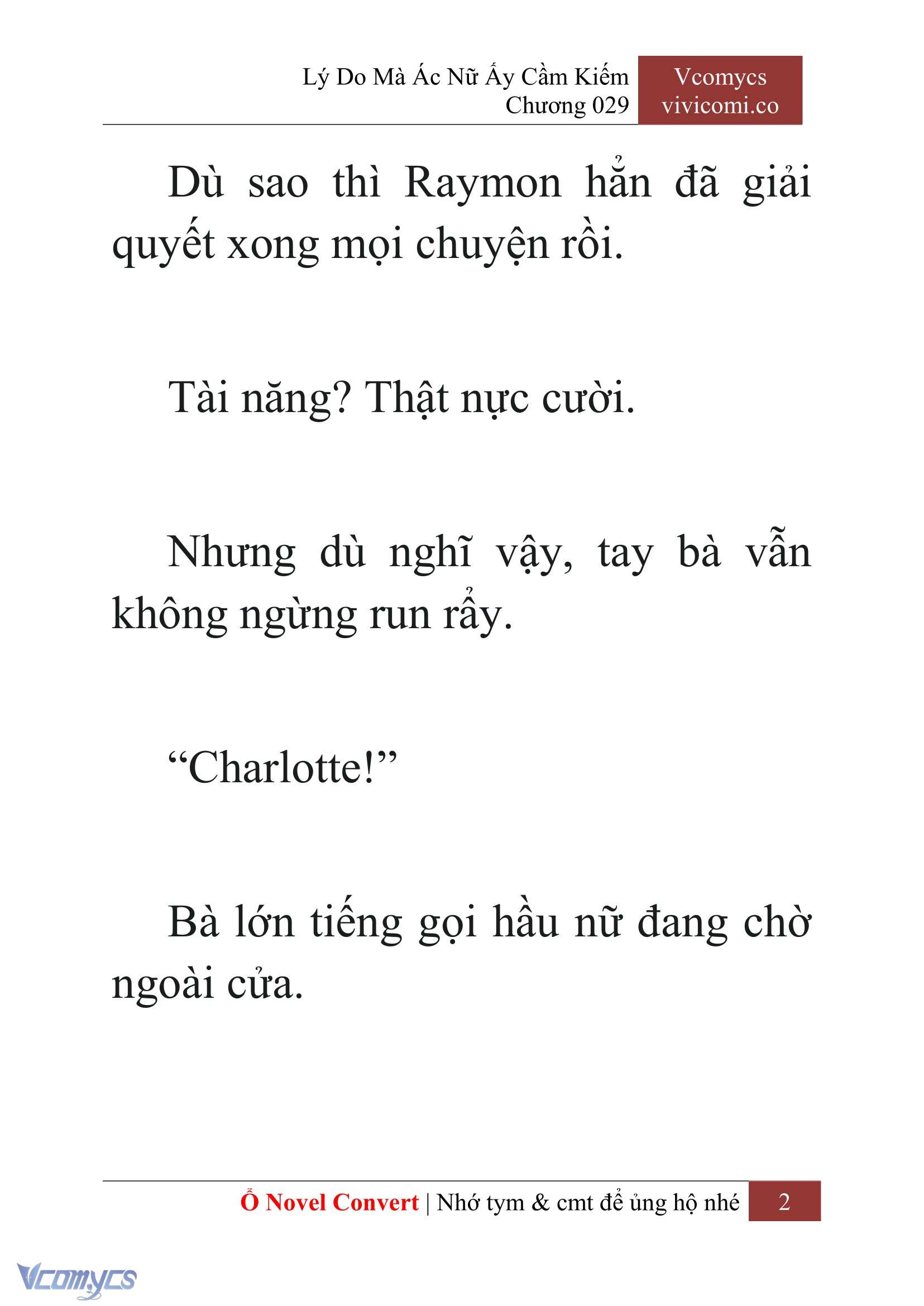 [Novel] Lý Do Mà Ác Nữ Ấy Cầm Kiếm Chap 29 - Trang 2