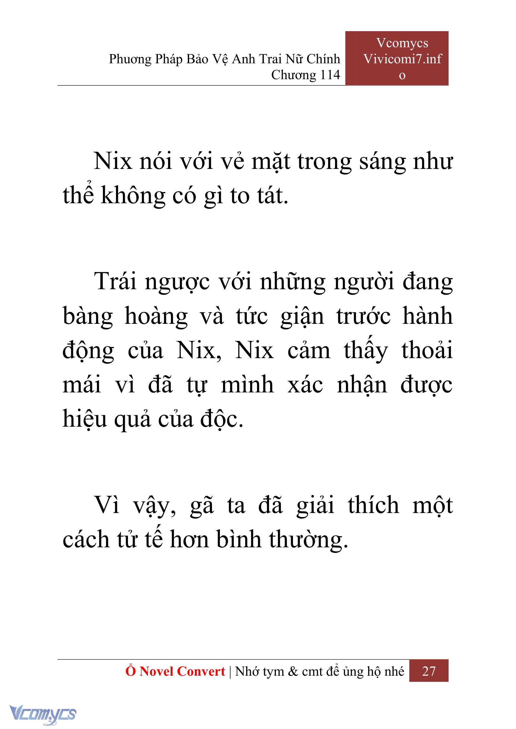 [Novel] Phương Pháp Bảo Vệ Anh Trai Nữ Chính Chap 114 - Trang 2