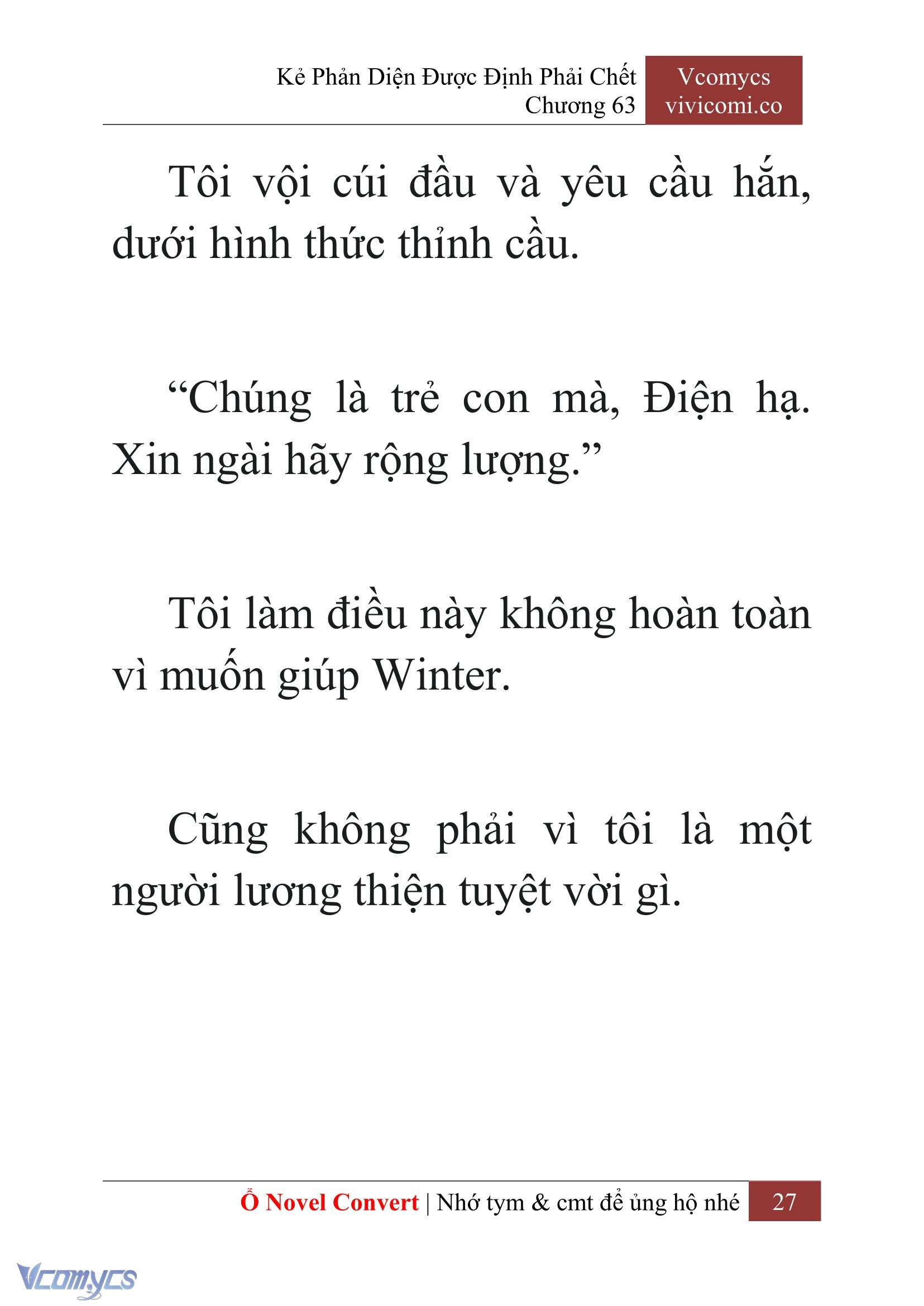 [Novel] Kẻ Phản Diện Được Định Phải Chết Chap 63 - Next Chap 64