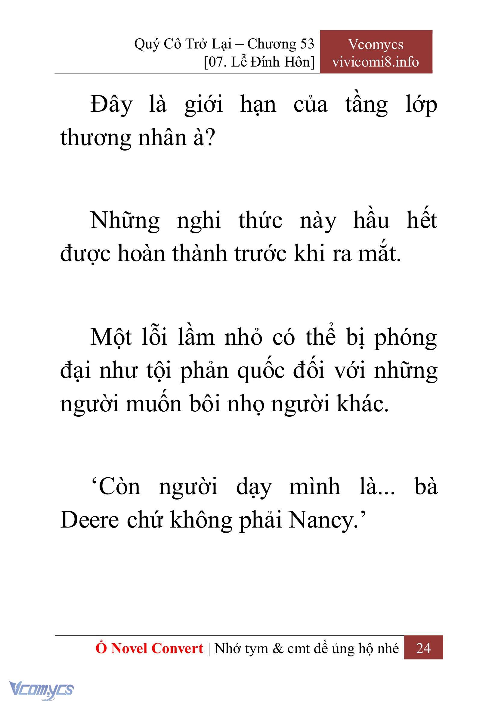 [Novel] Quý Cô Trở Lại Chap 53 - Trang 2