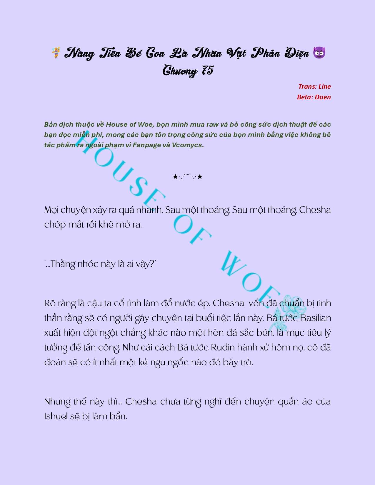 [NOVEL] NÀNG TIÊN BÉ CON LÀ NHÂN VẬT PHẢN DIỆN Chap 75 - Next Chap 76