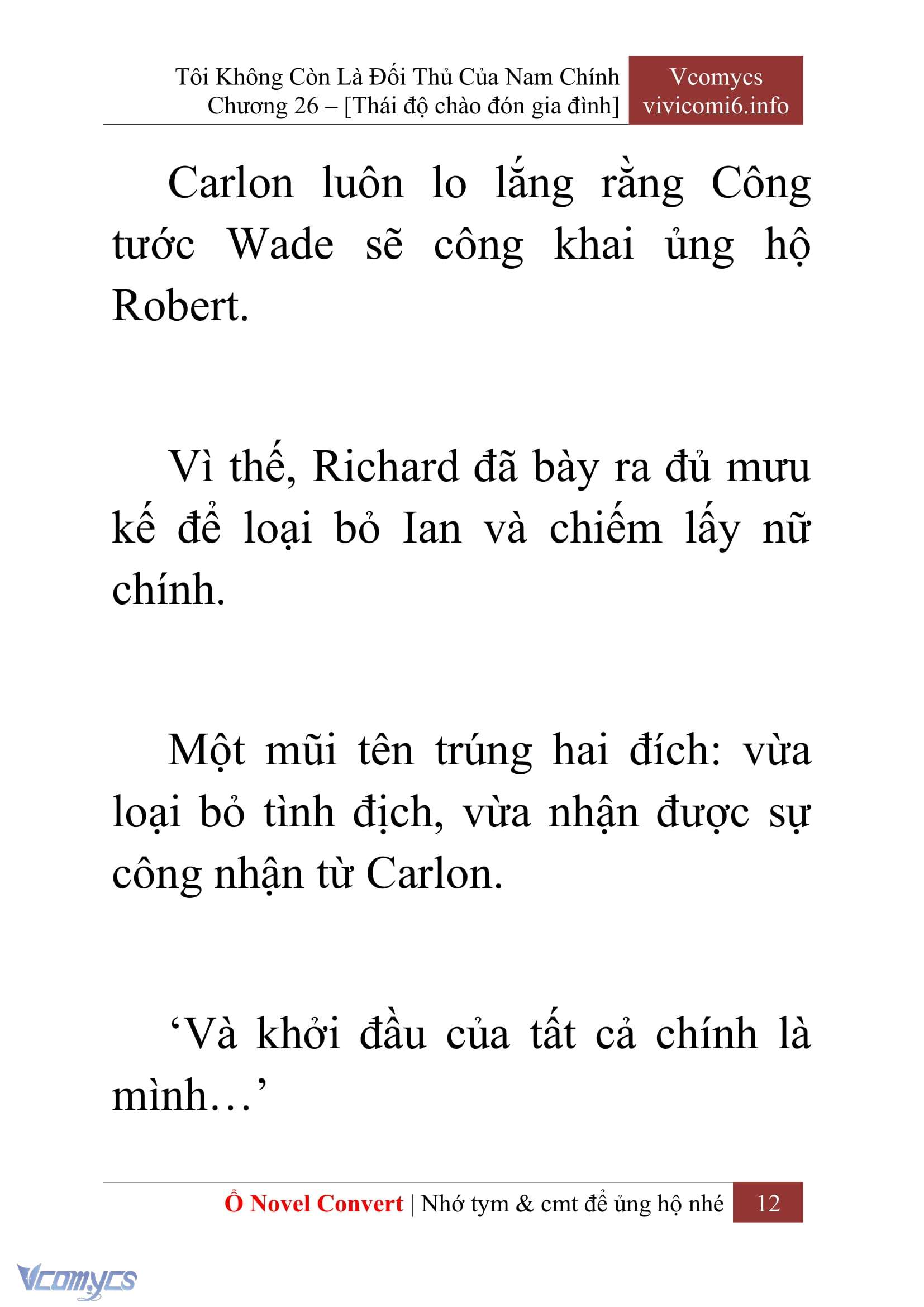 [Novel] Tôi Không Còn Là Đối Thủ Của Nam Chính Chap 26 - Trang 2