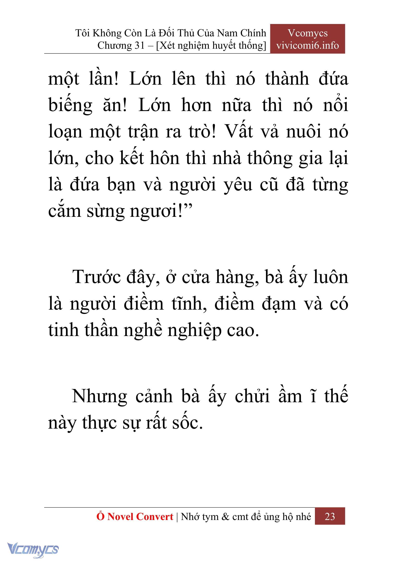 [Novel] Tôi Không Còn Là Đối Thủ Của Nam Chính Chap 31 - Trang 2