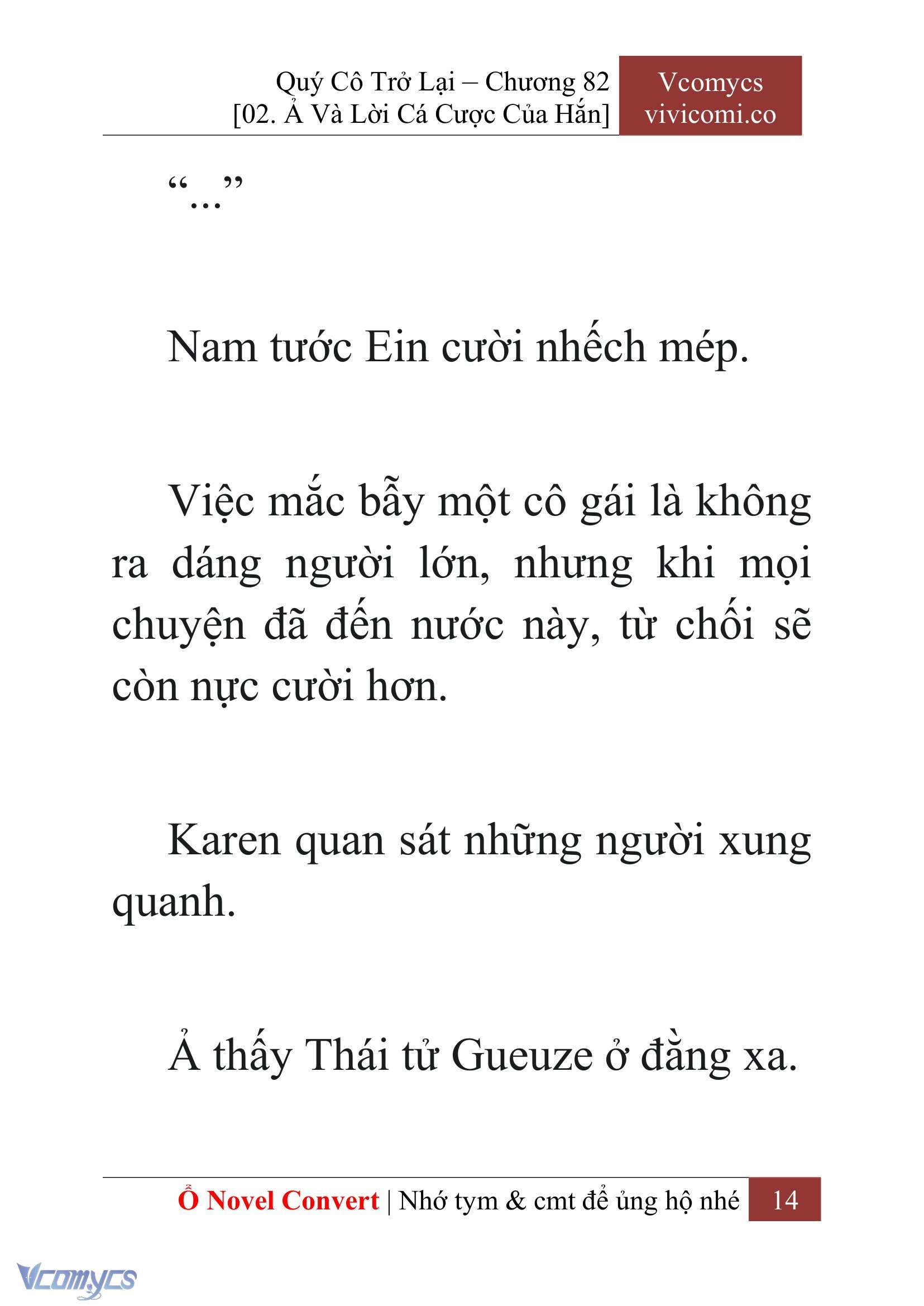 [Novel] Quý Cô Trở Lại Chap 82 - Trang 2