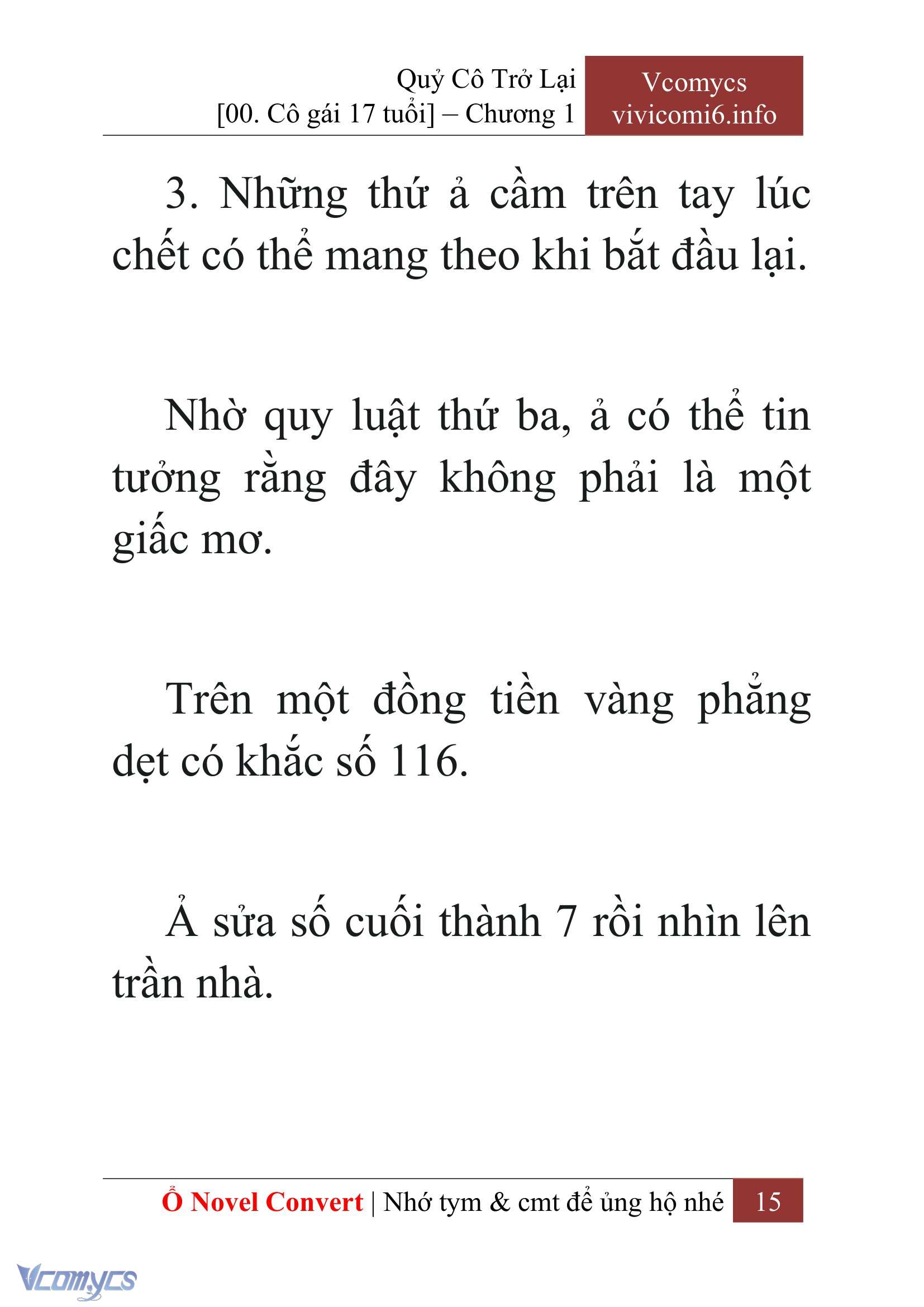 [Novel] Quý Cô Trở Lại Chap 1 - Trang 2