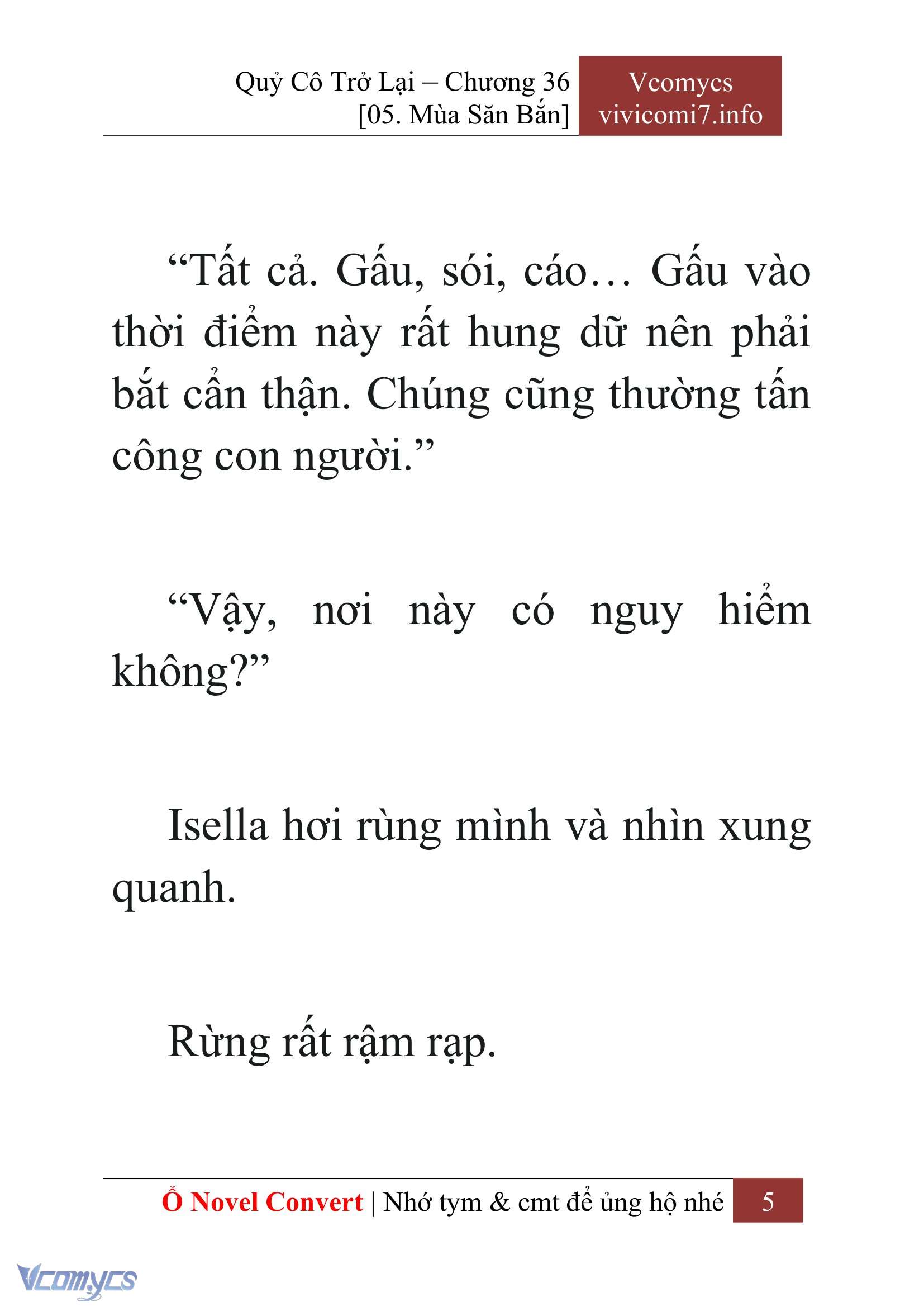 [Novel] Quý Cô Trở Lại Chap 36 - Trang 2