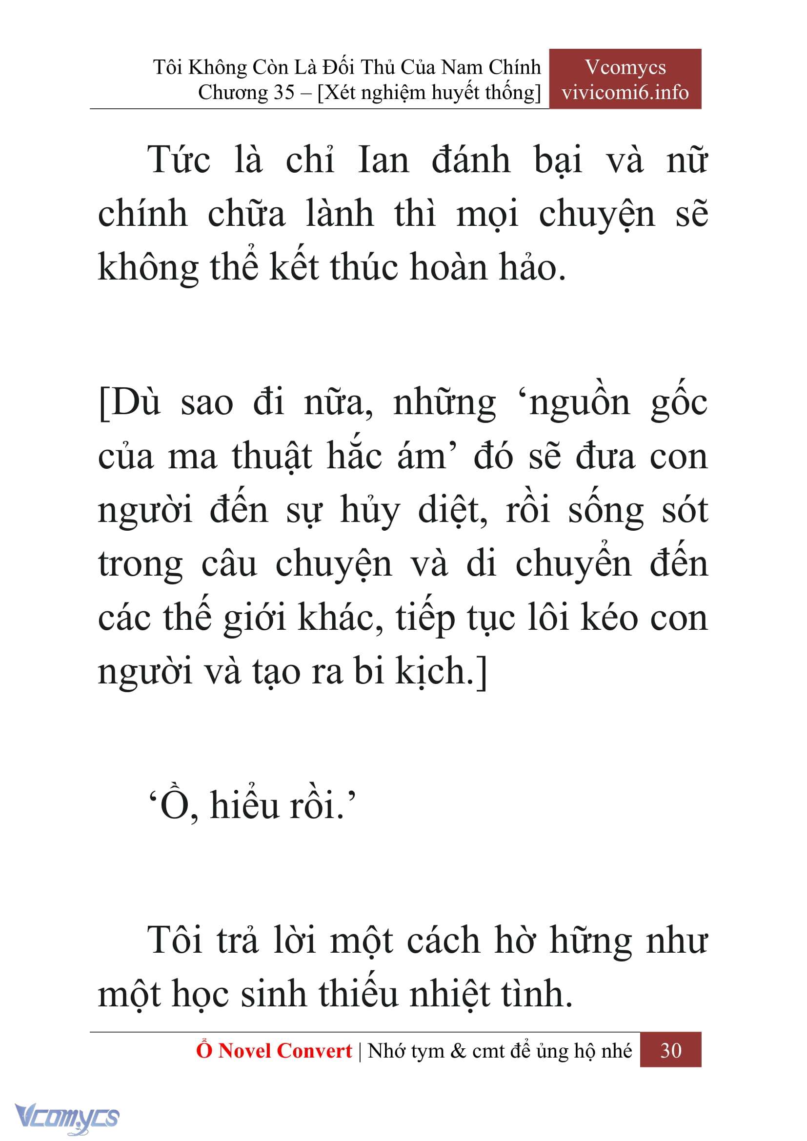 [Novel] Tôi Không Còn Là Đối Thủ Của Nam Chính Chap 35 - Trang 2