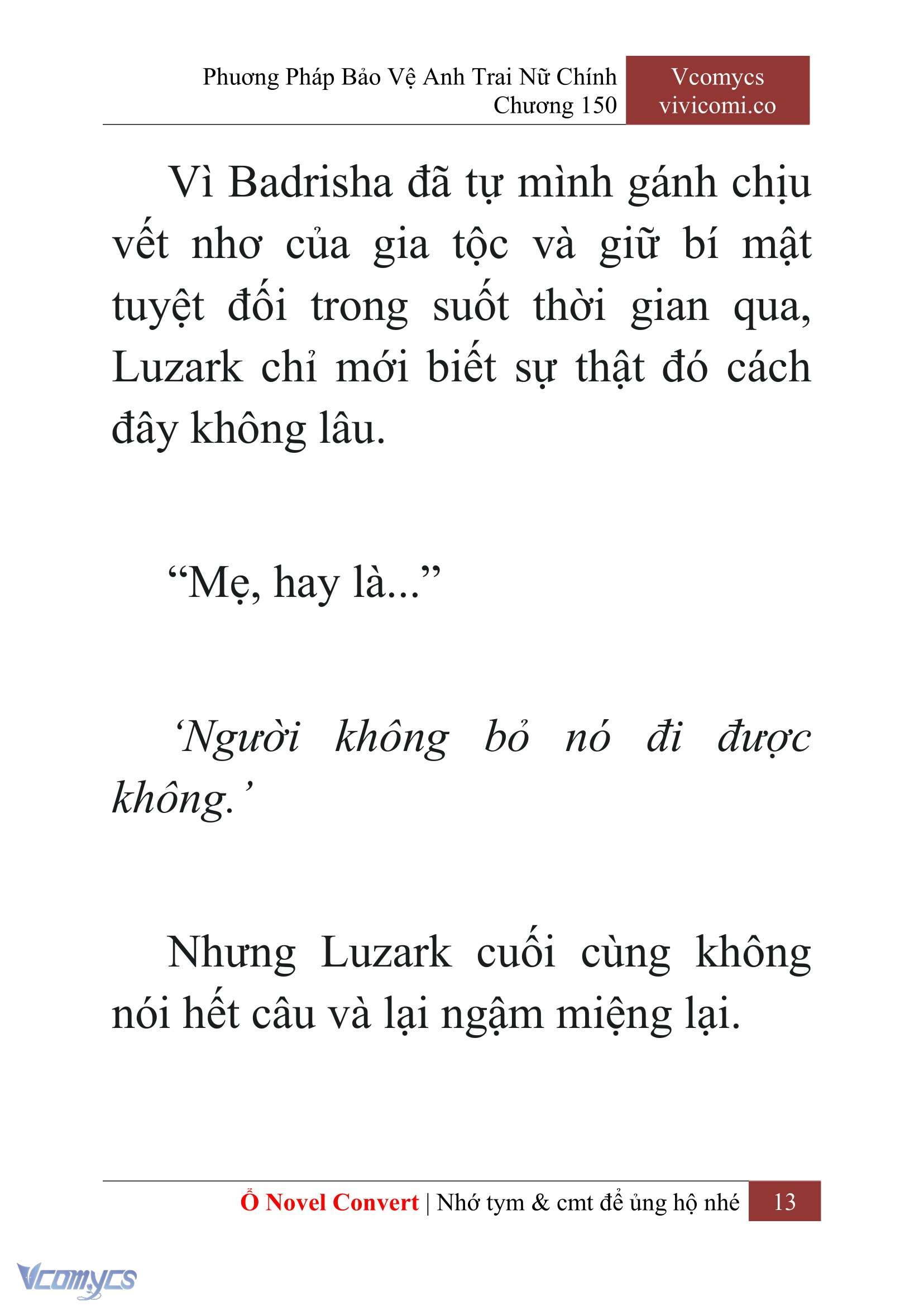 [Novel] Phương Pháp Bảo Vệ Anh Trai Nữ Chính Chap 150 - Next 