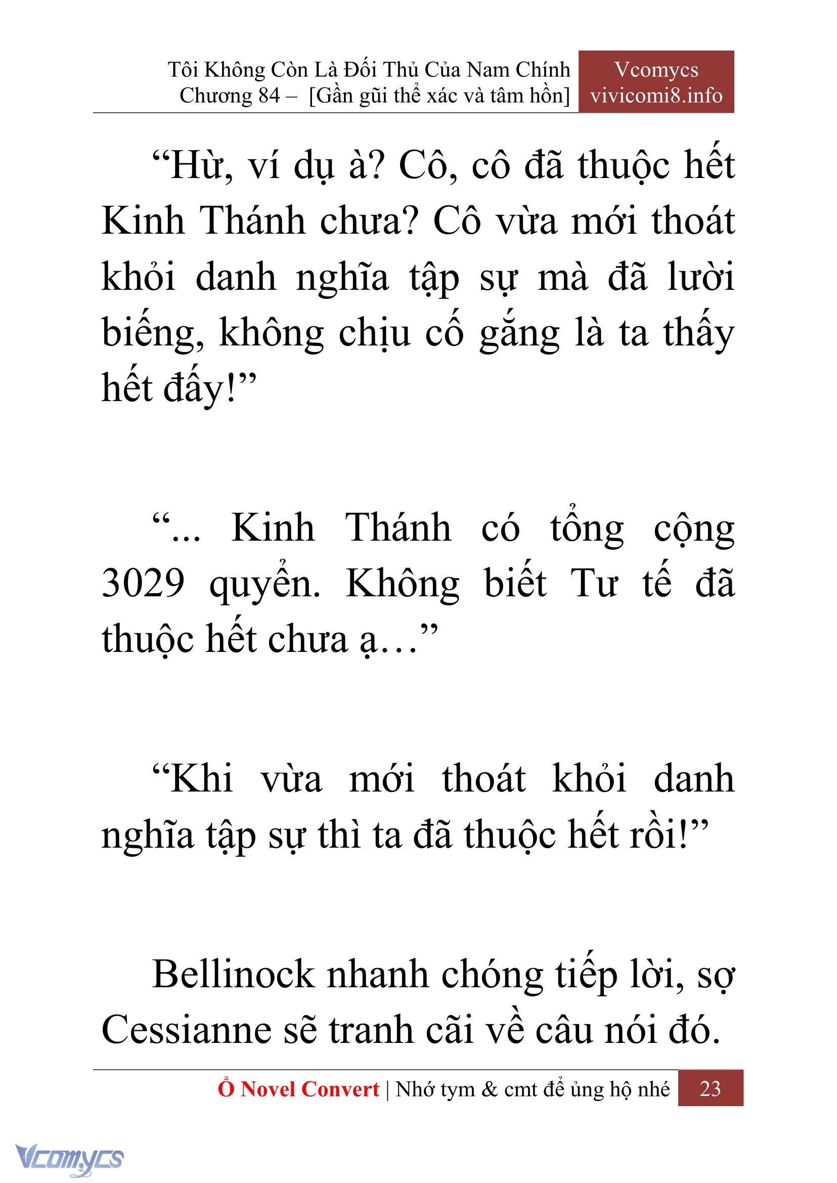 [Novel] Tôi Không Còn Là Đối Thủ Của Nam Chính Chap 84 - Trang 2