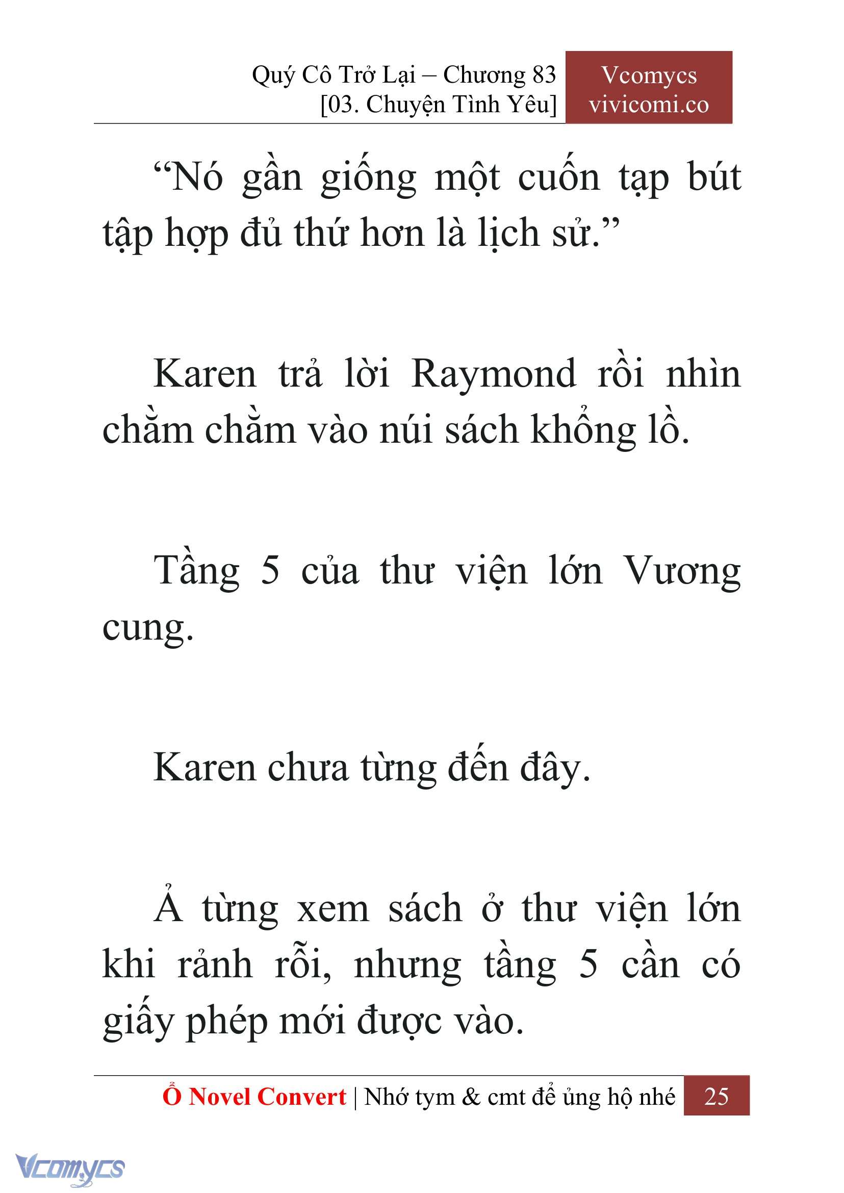 [Novel] Quý Cô Trở Lại Chap 83 - Trang 2