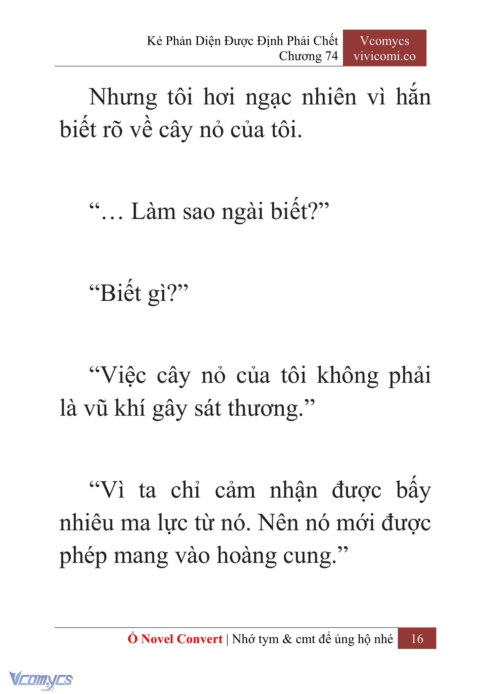 [Novel] Kẻ Phản Diện Được Định Phải Chết Chap 74 - Trang 2