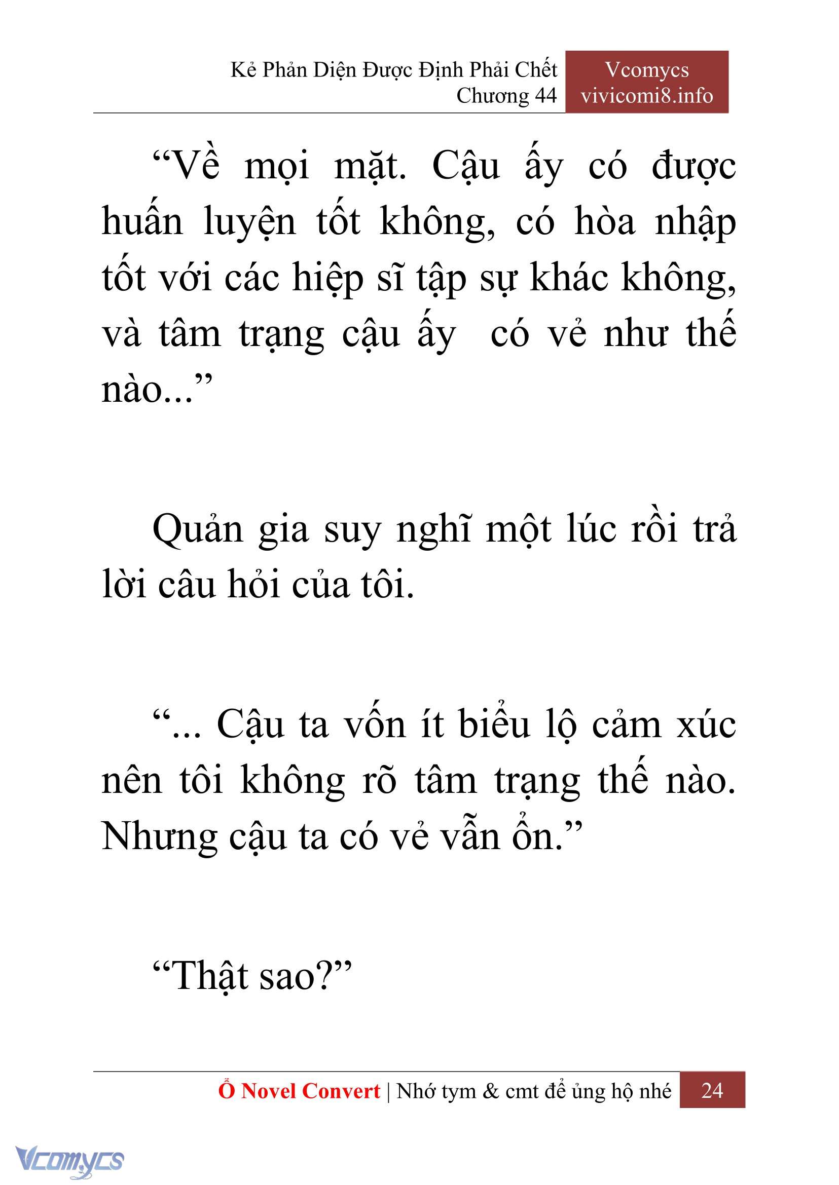 [Novel] Kẻ Phản Diện Được Định Phải Chết Chap 44 - Trang 2