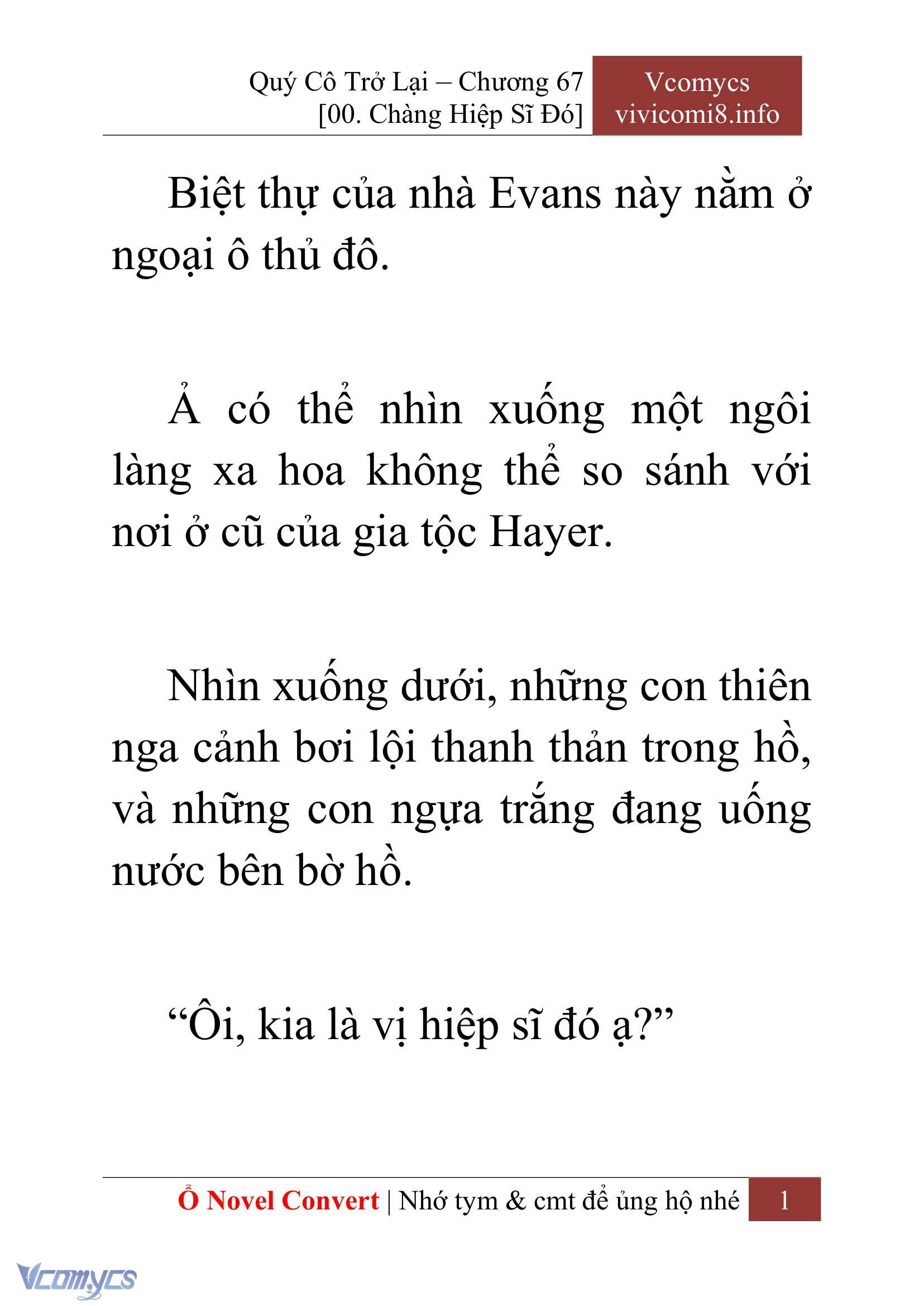 [Novel] Quý Cô Trở Lại Chap 67 - Trang 2