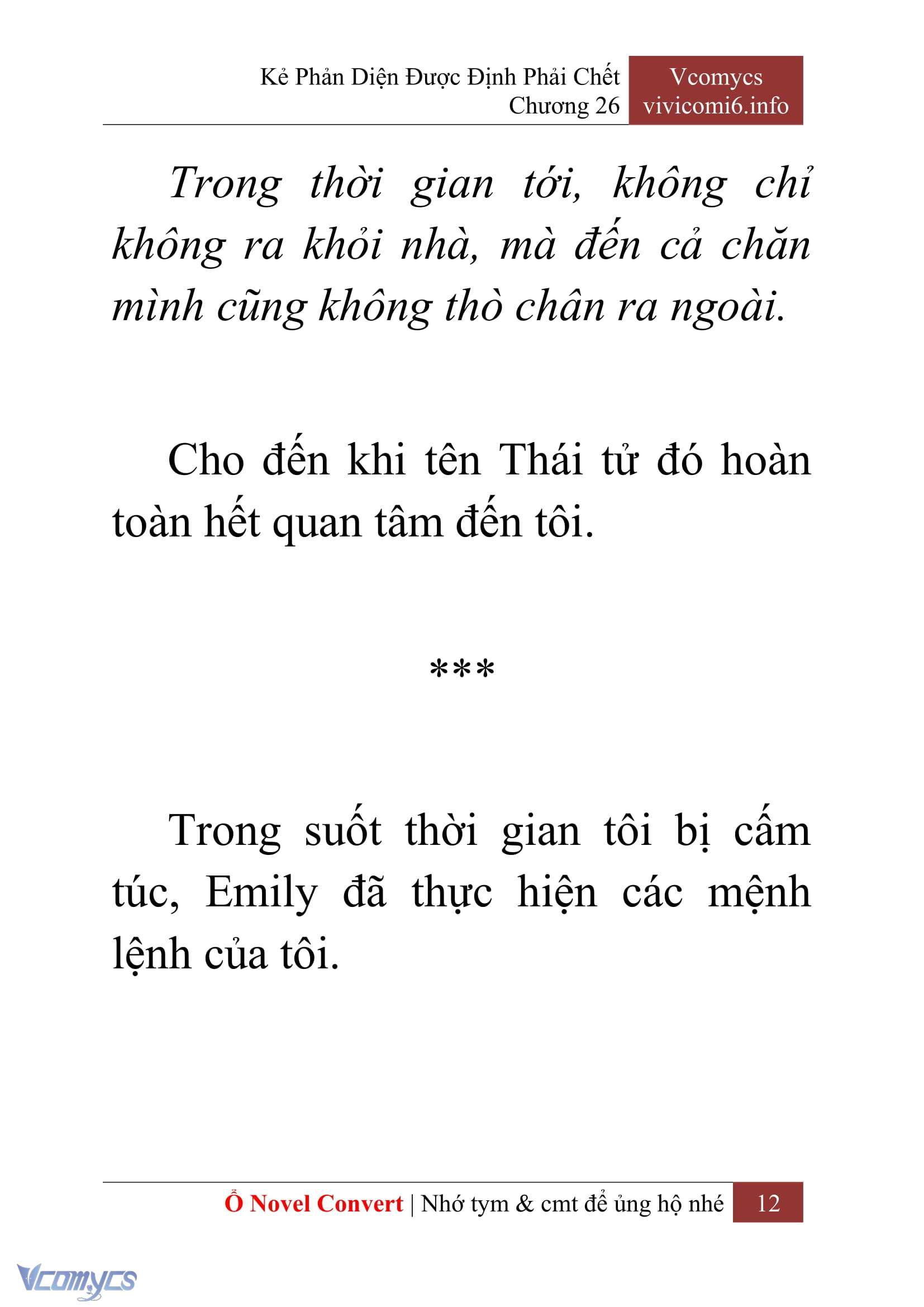 [Novel] Kẻ Phản Diện Được Định Phải Chết Chap 26 - Trang 2
