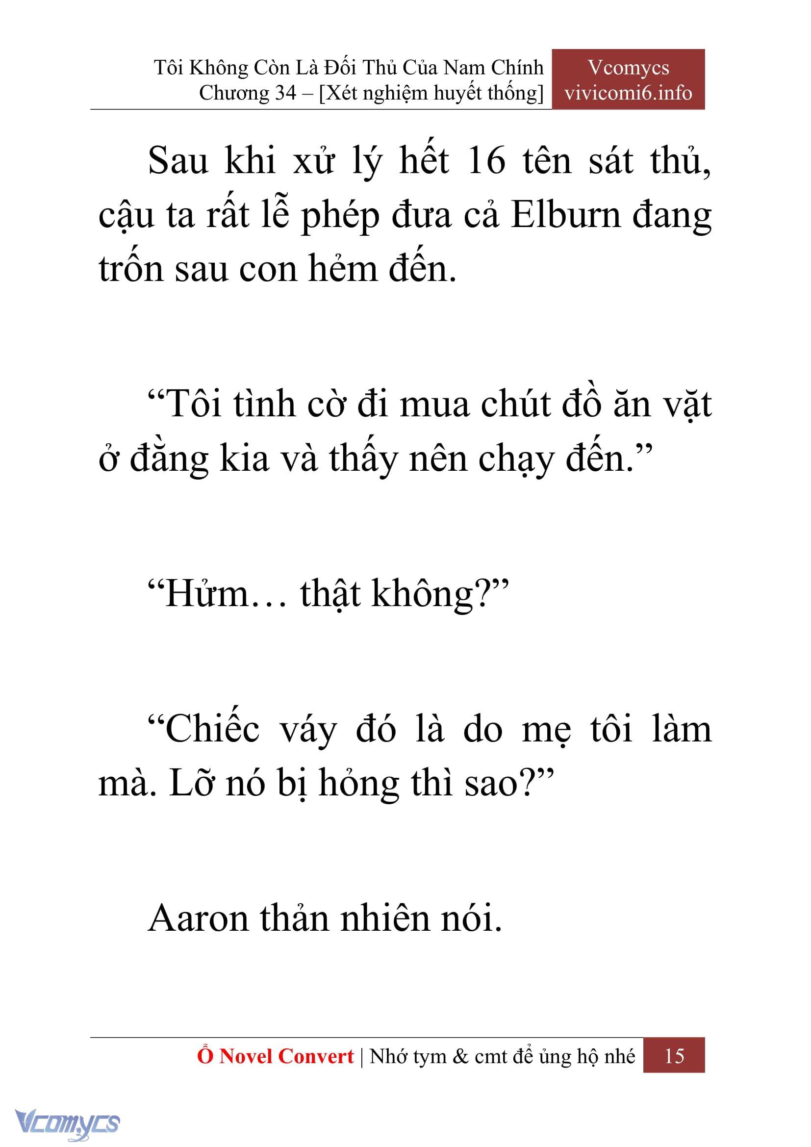 [Novel] Tôi Không Còn Là Đối Thủ Của Nam Chính Chap 34 - Trang 2
