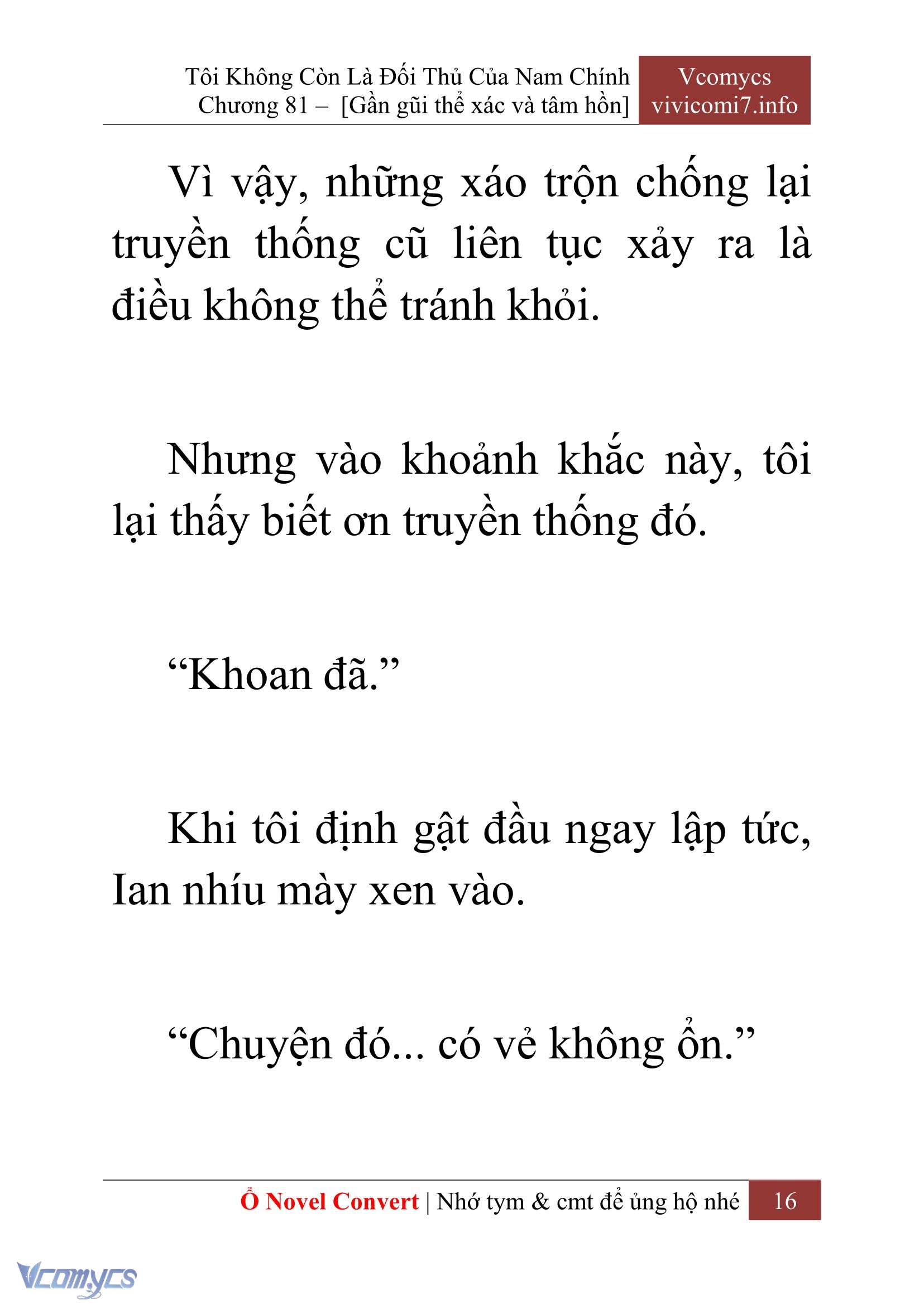 [Novel] Tôi Không Còn Là Đối Thủ Của Nam Chính Chap 81 - Next 