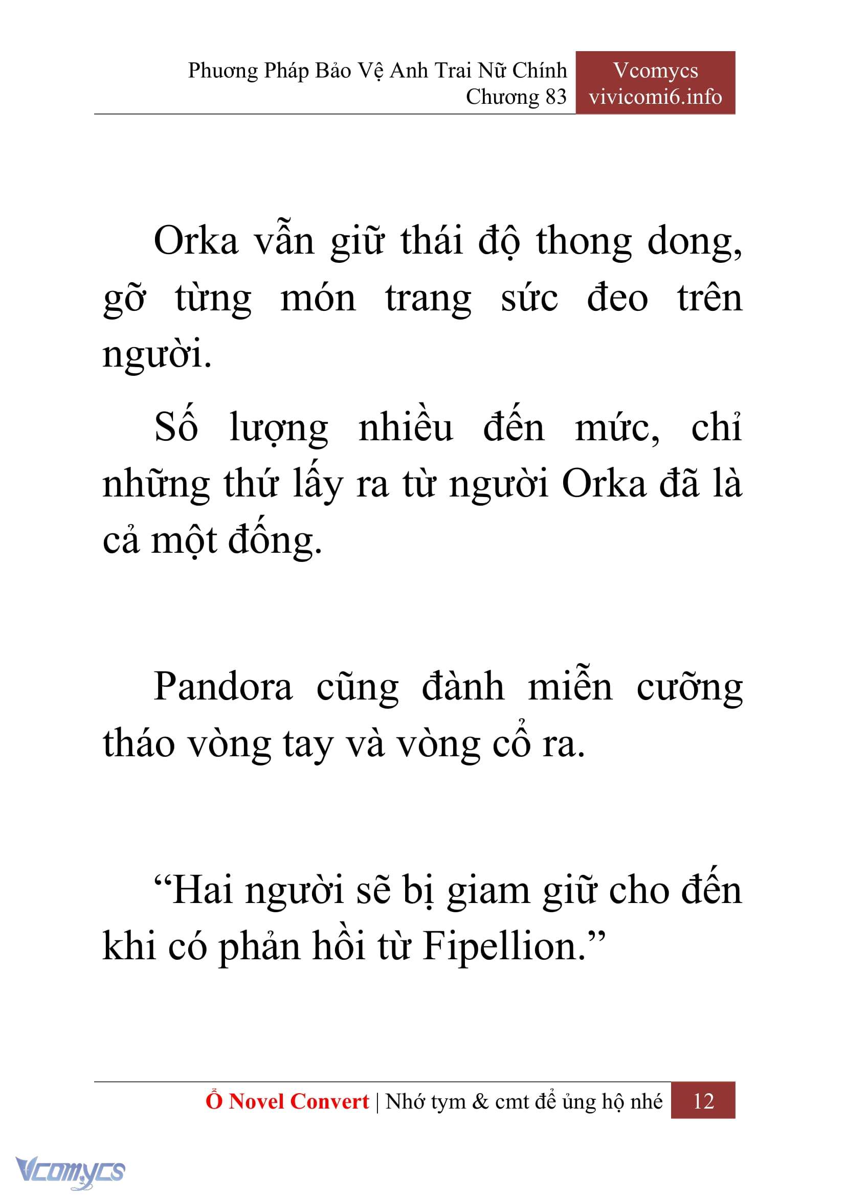 [Novel] Phương Pháp Bảo Vệ Anh Trai Nữ Chính Chap 83 - Trang 2