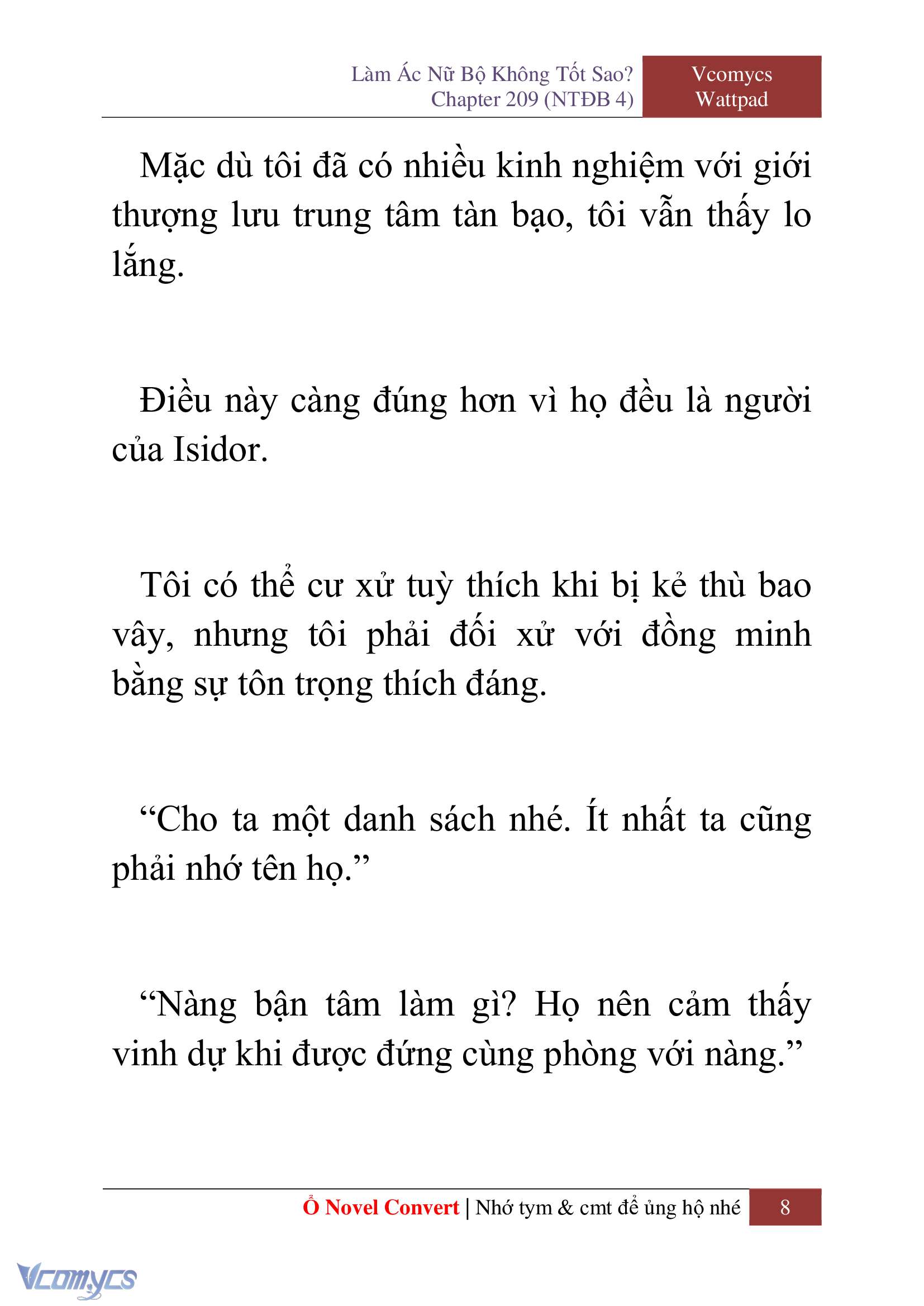 [Novel] Làm Ác Nữ Bộ Không Tốt Sao? Chap 209 - Trang 2