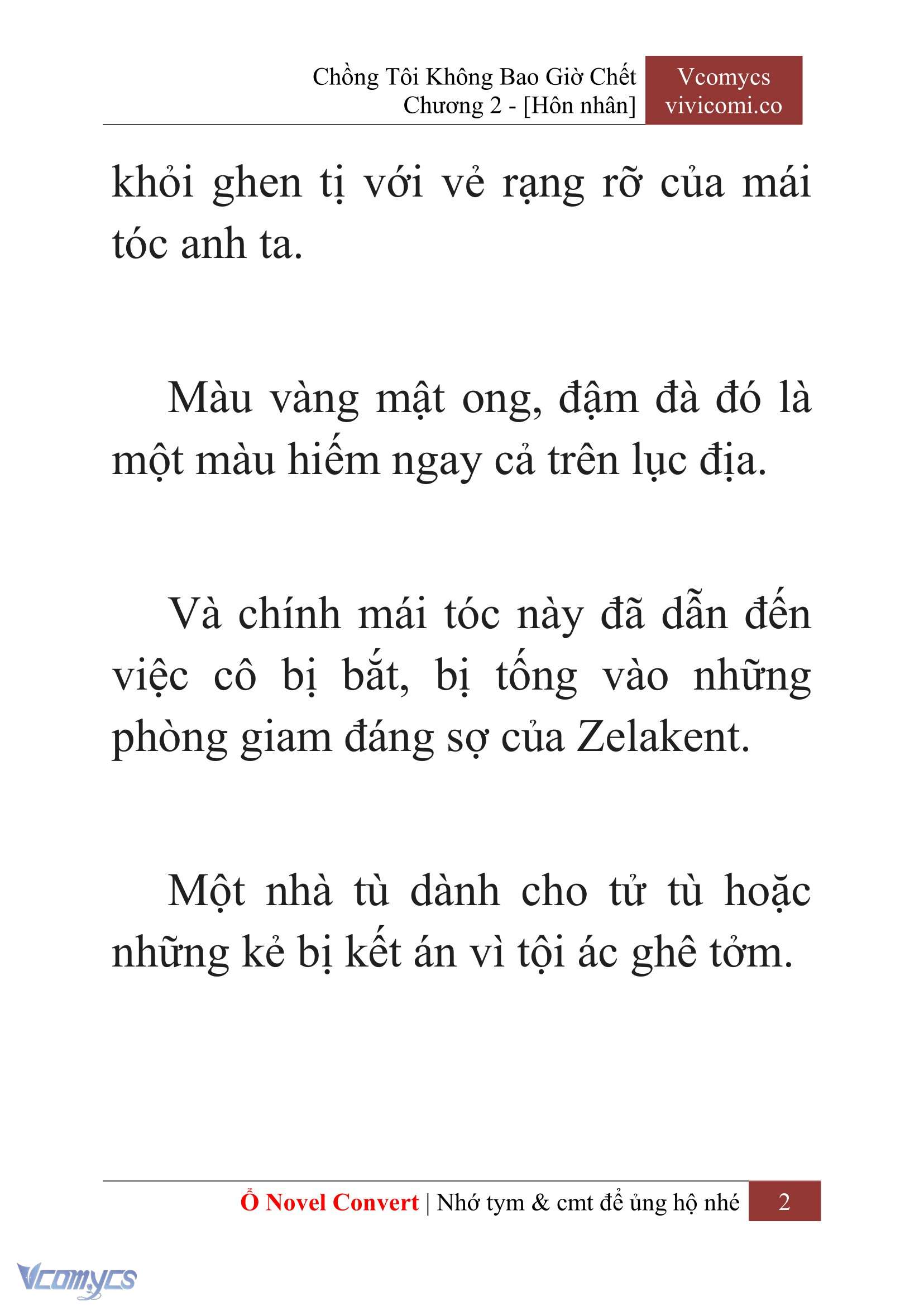 [Novel] Chồng Tôi Không Bao Giờ Chết Chap 2 - Trang 2