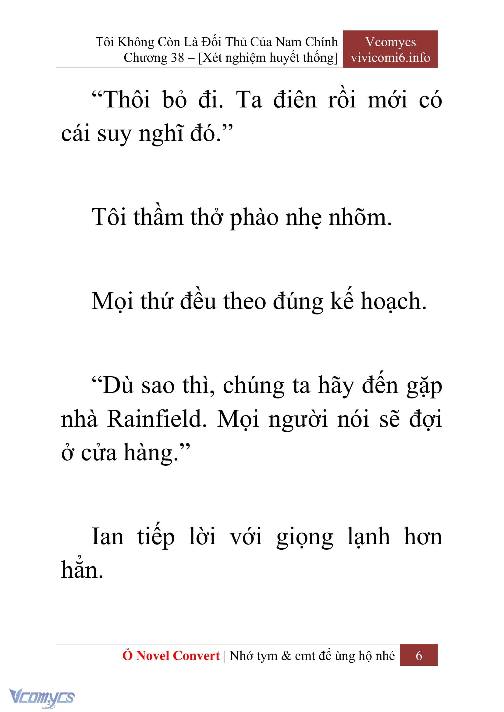 [Novel] Tôi Không Còn Là Đối Thủ Của Nam Chính Chap 38 - Next Chap 39