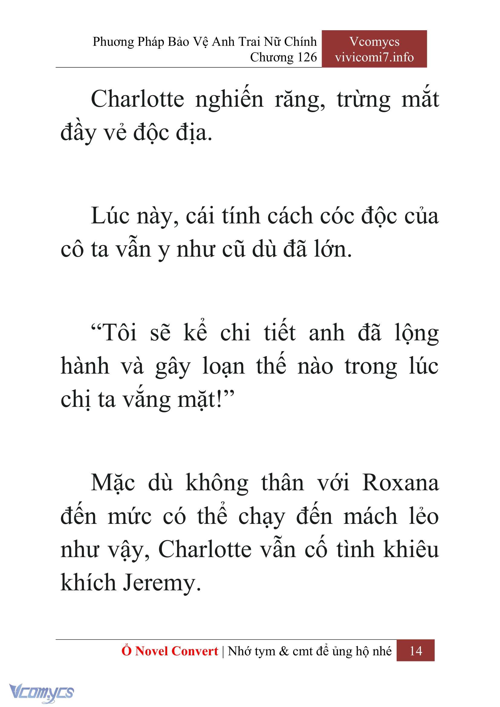 [Novel] Phương Pháp Bảo Vệ Anh Trai Nữ Chính Chap 126 - Trang 2