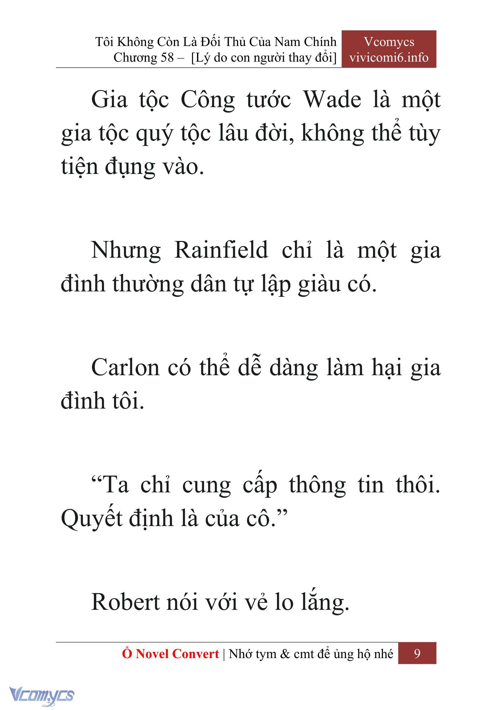 [Novel] Tôi Không Còn Là Đối Thủ Của Nam Chính Chap 58 - Trang 2