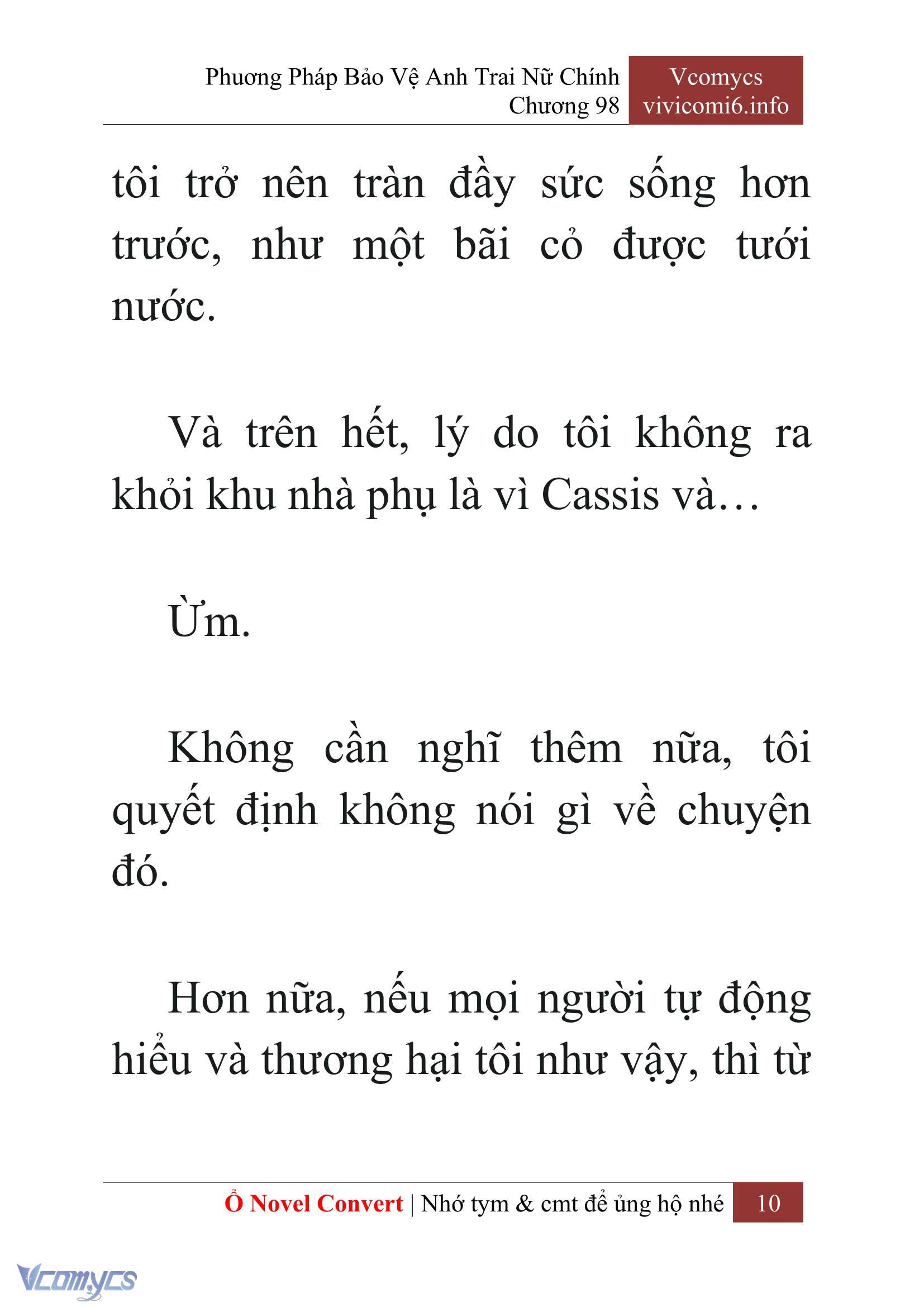 [Novel] Phương Pháp Bảo Vệ Anh Trai Nữ Chính Chap 98 - Trang 2