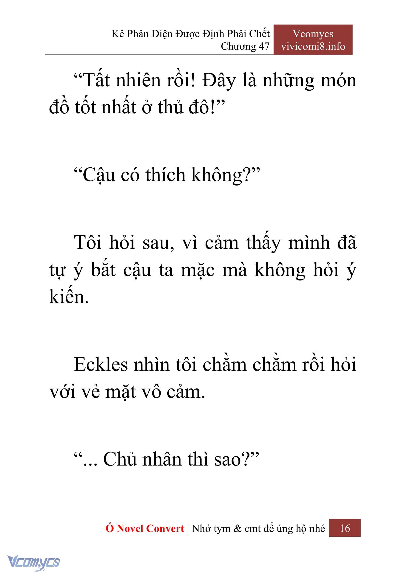 [Novel] Kẻ Phản Diện Được Định Phải Chết Chap 47 - Trang 2