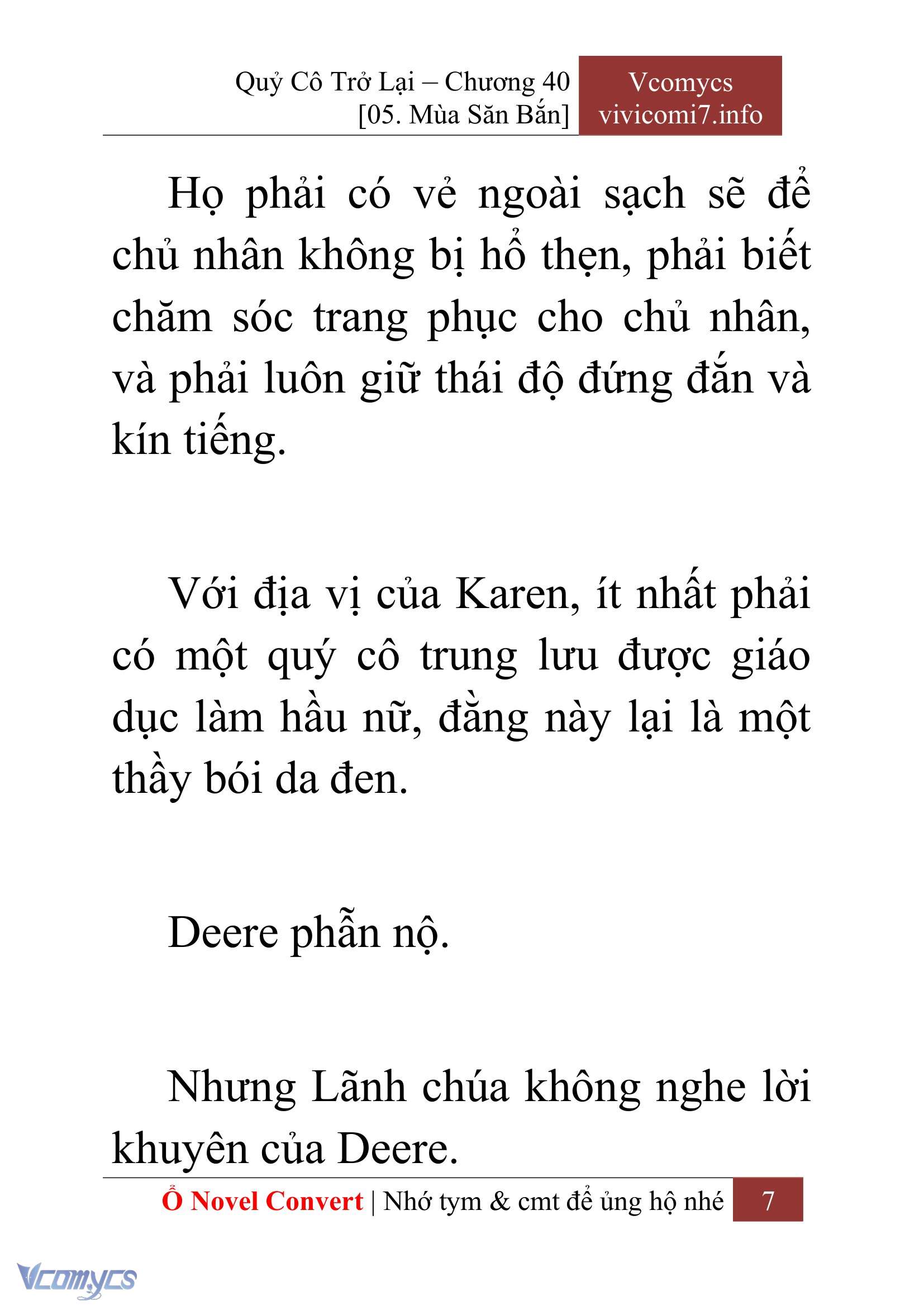 [Novel] Quý Cô Trở Lại Chap 40 - Trang 2