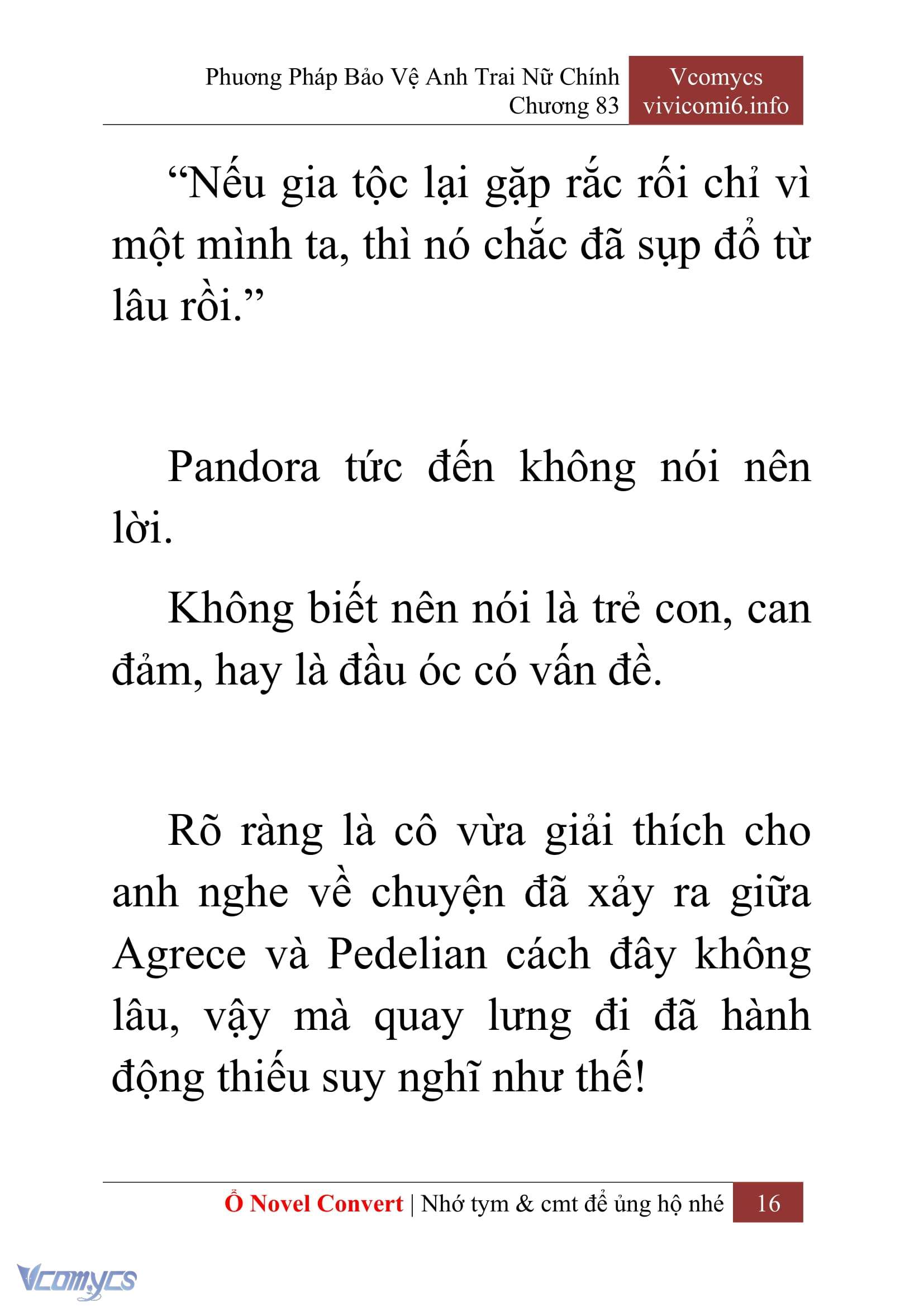 [Novel] Phương Pháp Bảo Vệ Anh Trai Nữ Chính Chap 83 - Trang 2
