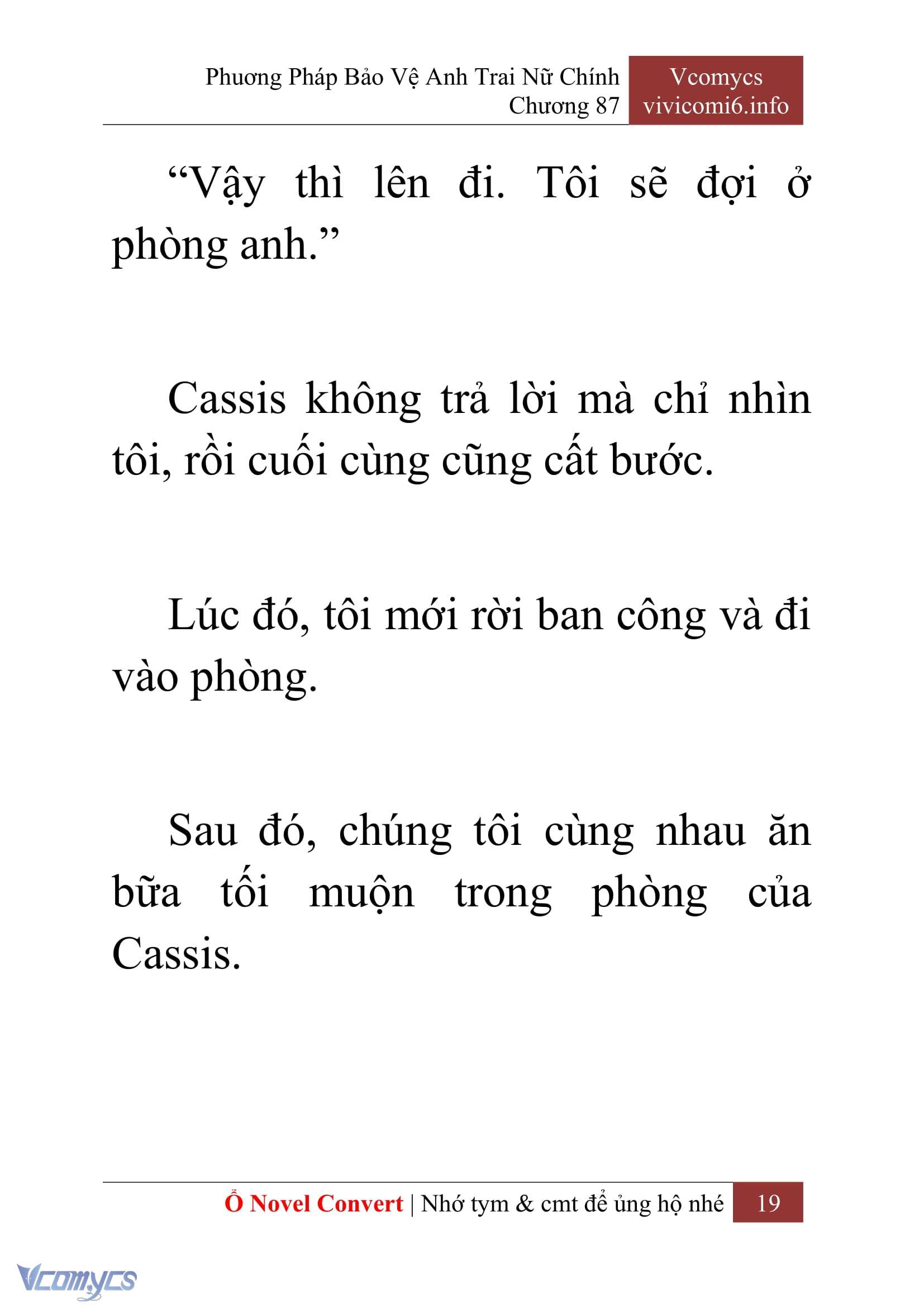 [Novel] Phương Pháp Bảo Vệ Anh Trai Nữ Chính Chap 87 - Trang 2